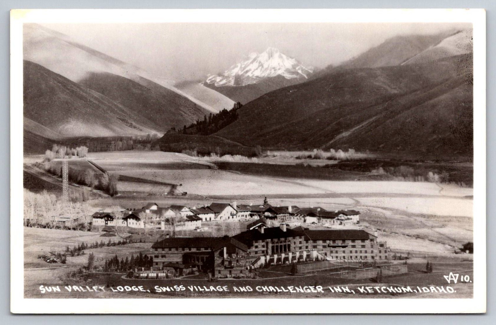 RPPC Ketchum Idaho Sun Valley Lodge Swiss Village & Challenger Inn Real Photo