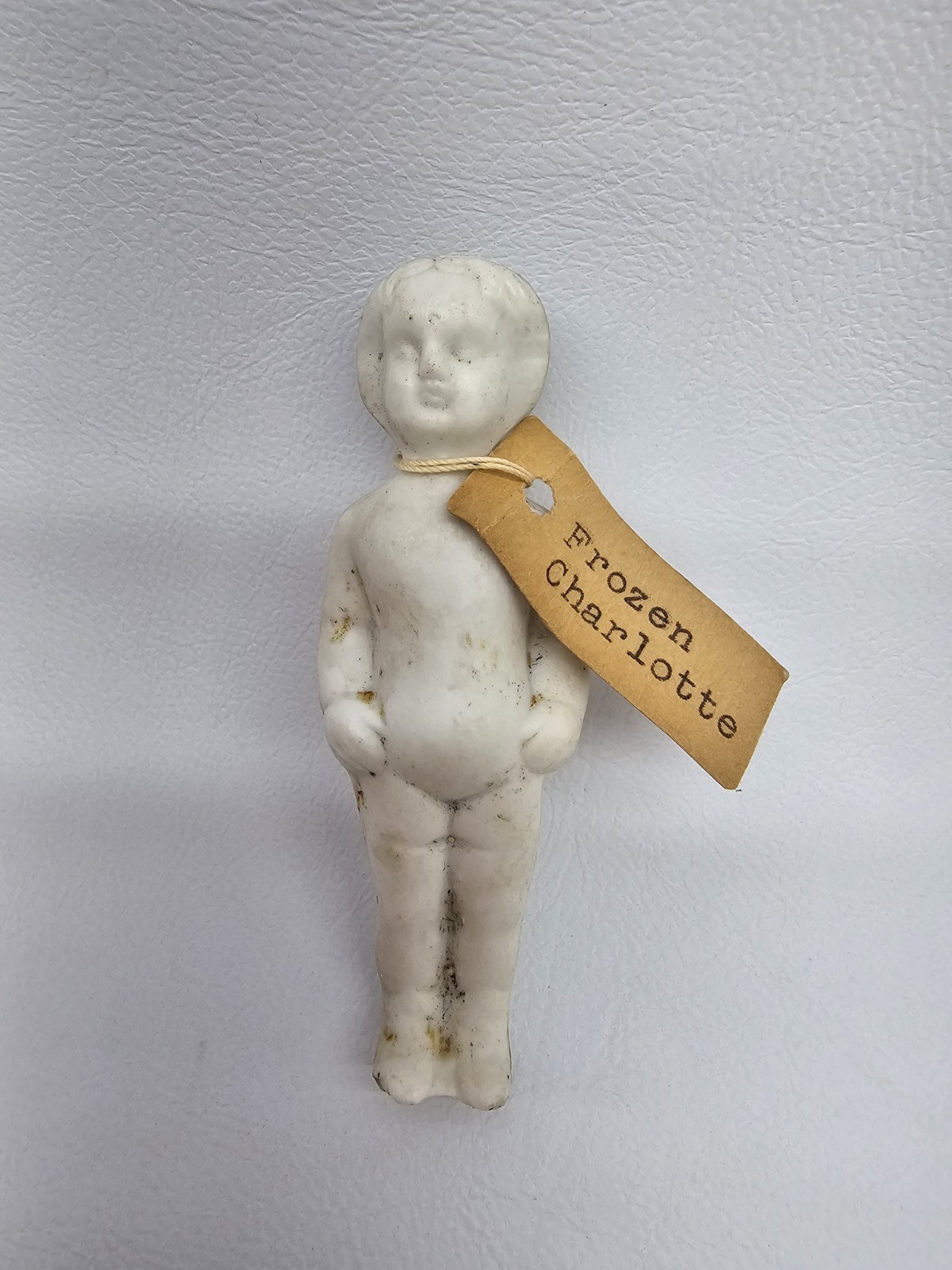 1890s Vintage Frozen Charlotte Dolls Kids Toys Japan Collectible Props W/TAG