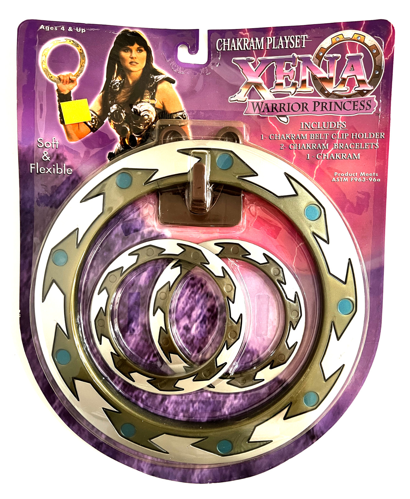 Xena: Warrior Princess Chakram Playset (#1371), vintage 1990s, sealed on card