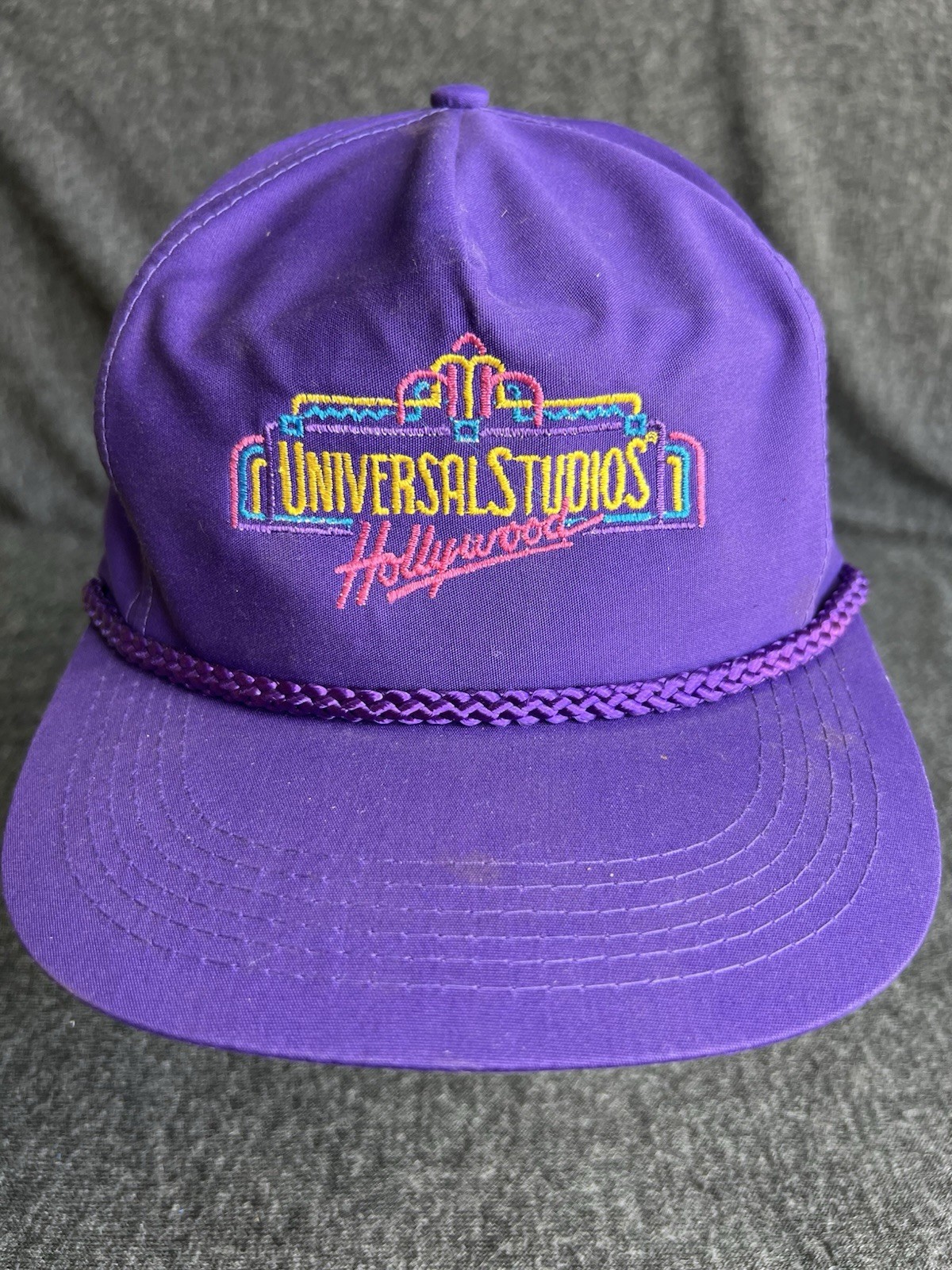 Universal Studios Hollywood  Vintage Strapback Trucker Hat Cap Purple