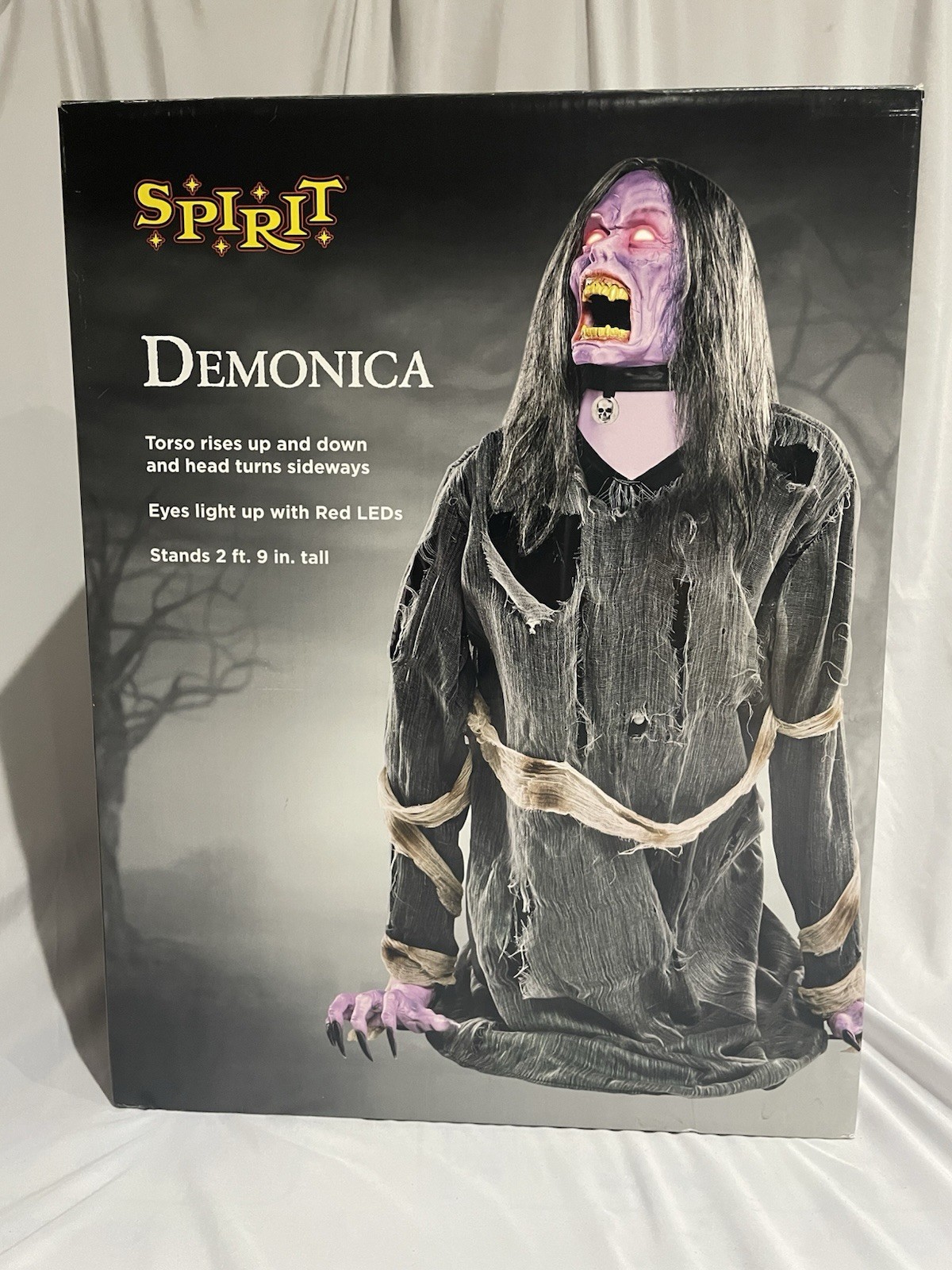 Spirit Halloween 2023 Demonica Animatronic Horror Prop Demon Witch OPEN BOX NEW