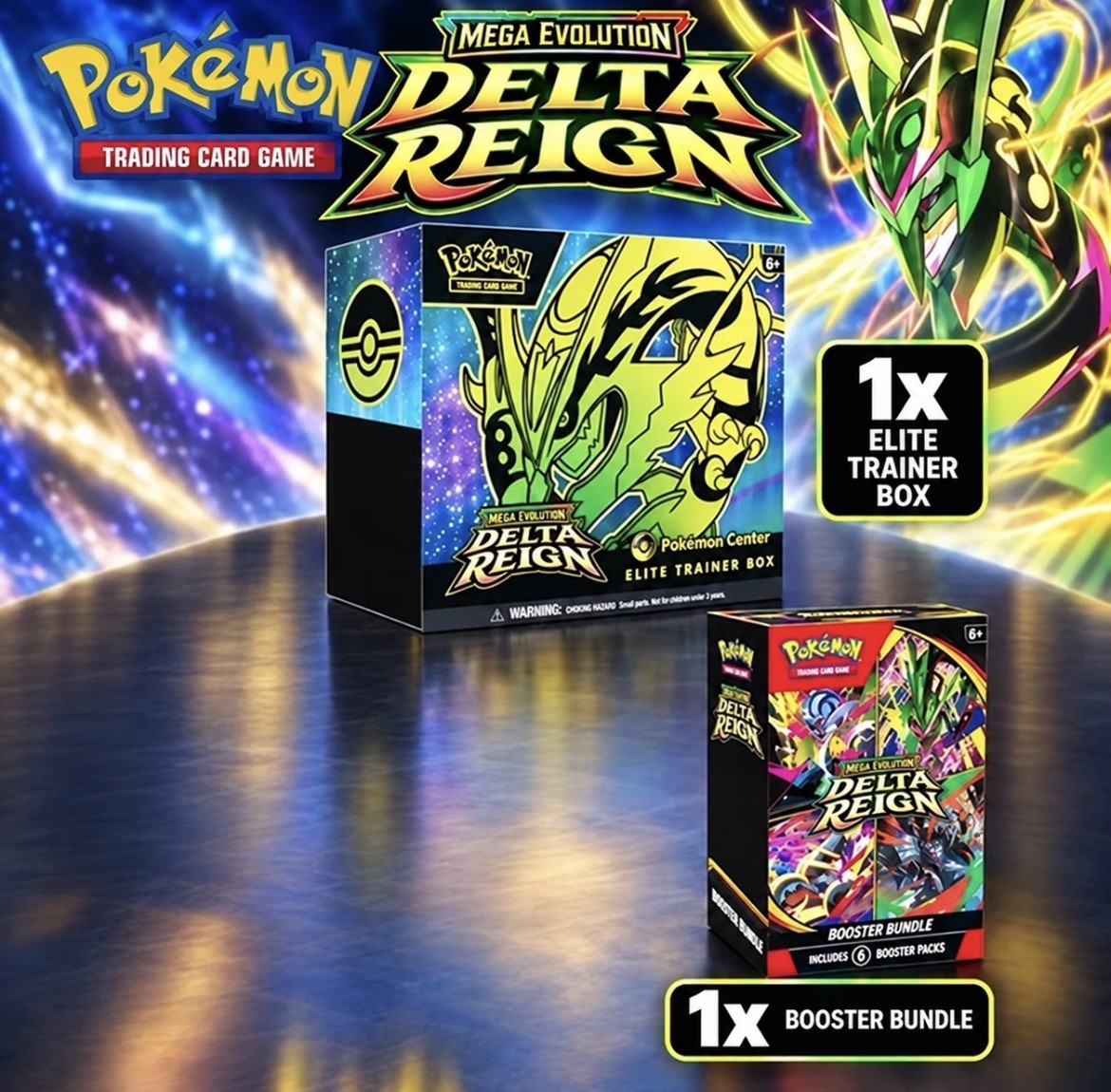 Pokemon Center Delta Reign ETB and Delta Reign booster bundle-confirmed order 