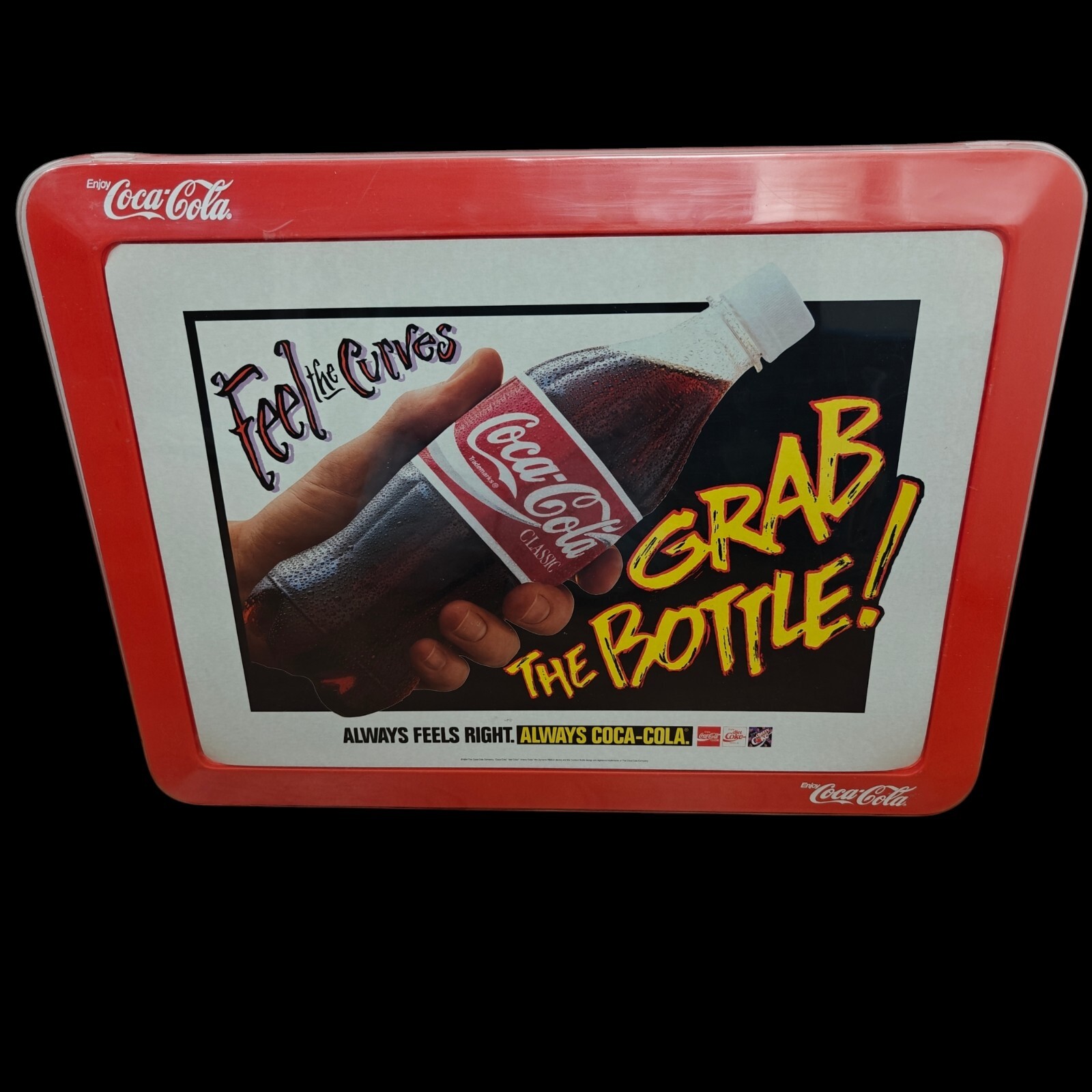 Vintage 1994 Always Coca-Cola Feel Curves Grab The Bottle Coke Display Sign