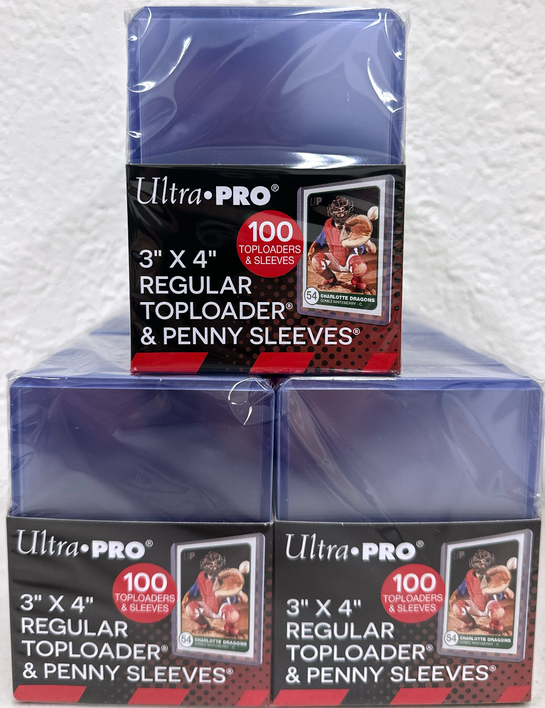 300 Ultra PRO 3 x 4 Clear Regular Toploaders for Cards with Card Sleeves Bundle