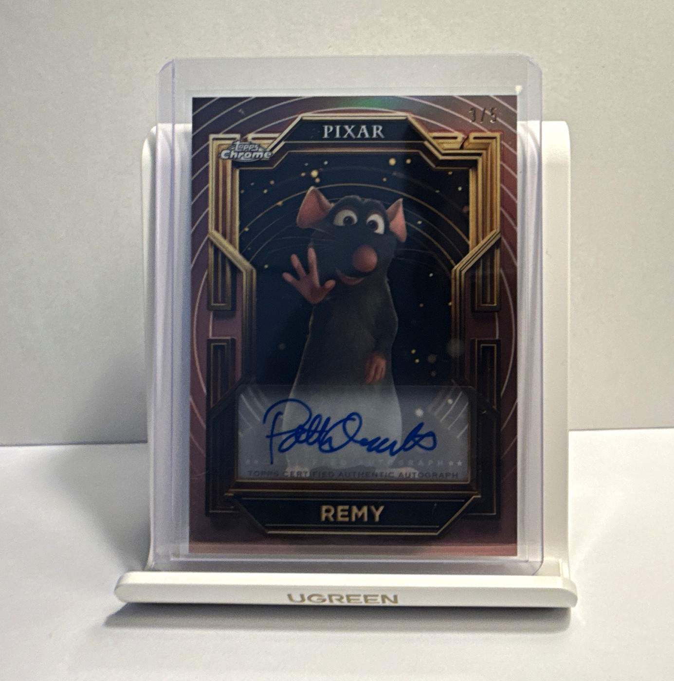 Topps 2025 Pixar Gold Remy Ratatouille Patton Oswalt Auto AA-PO 3/5
