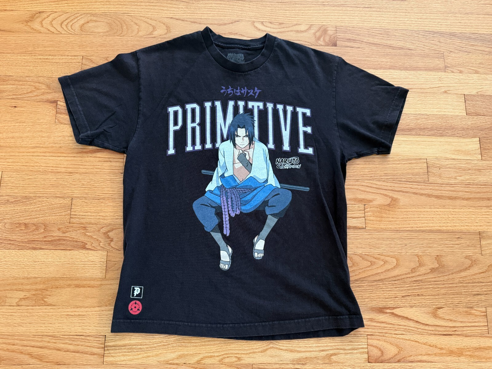 Naruto Shippuden Primitive Black T-Shirt Size Large Very Good Condition