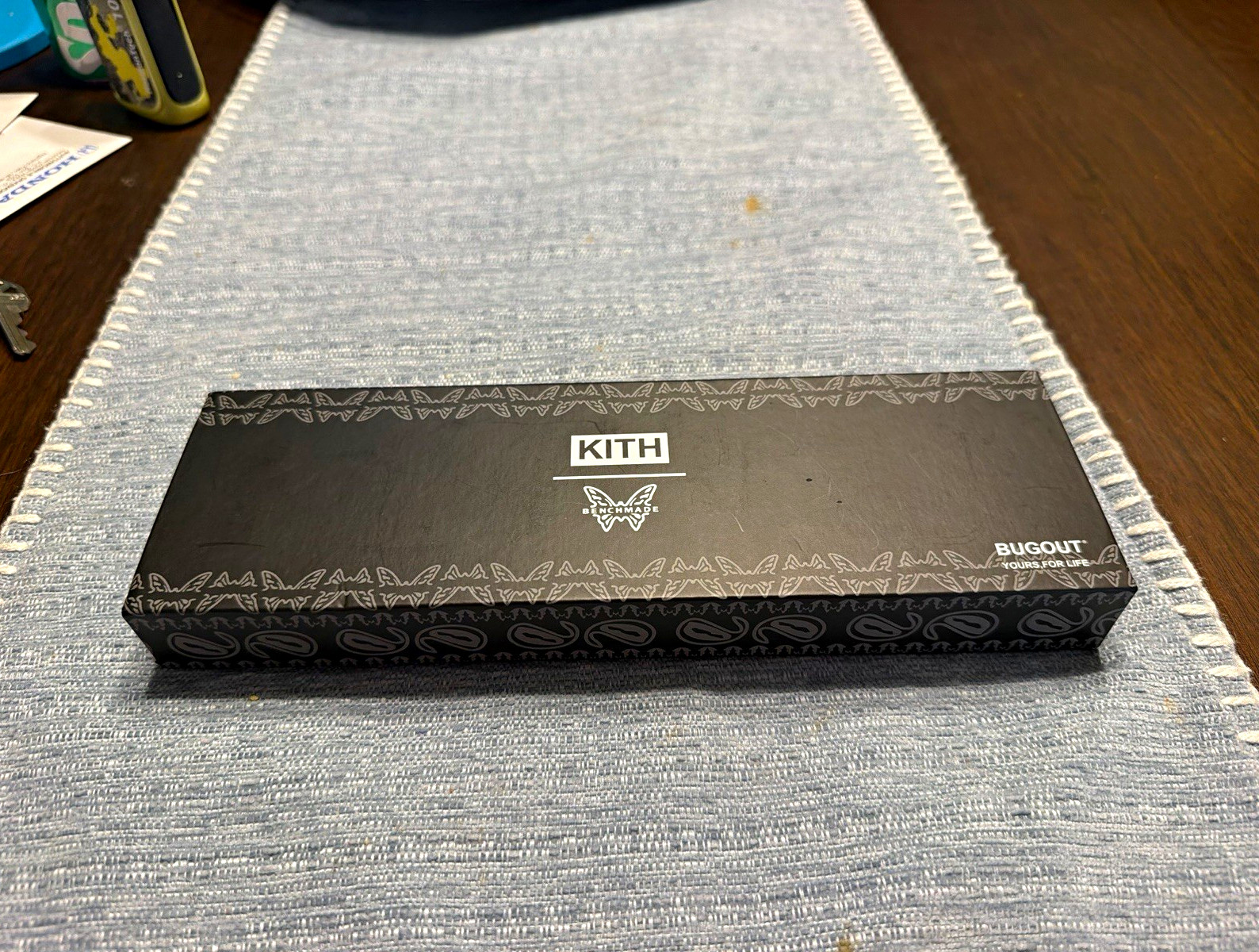 Benchmade Bugout KITH Edition Gray Aluminum Handle Plain Edge Axis Lock