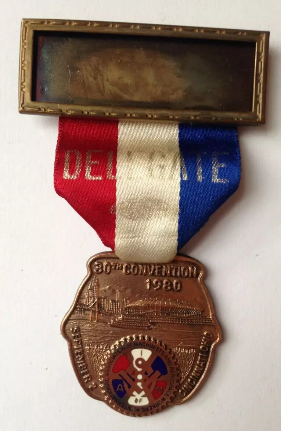 1980 International Machinist Aerospace 30th Convention Ohio Delegate Medal ..