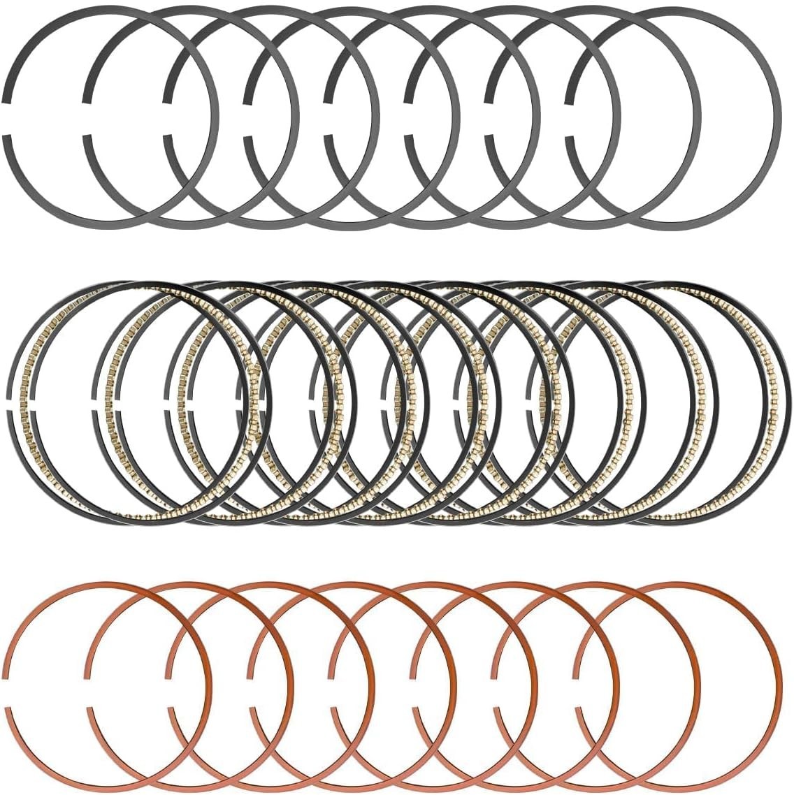 Moly Piston Rings Kit 2M4978 Fit for Chevy GMC LC9 LS4 4.8L 5.3L 1999-2015 8-Cyl Moly Piston Rings Kit 2M4978 Fit for Chevy GMC LC9 LS4 4.8L 5.3L 1999-2015 8-Cyl