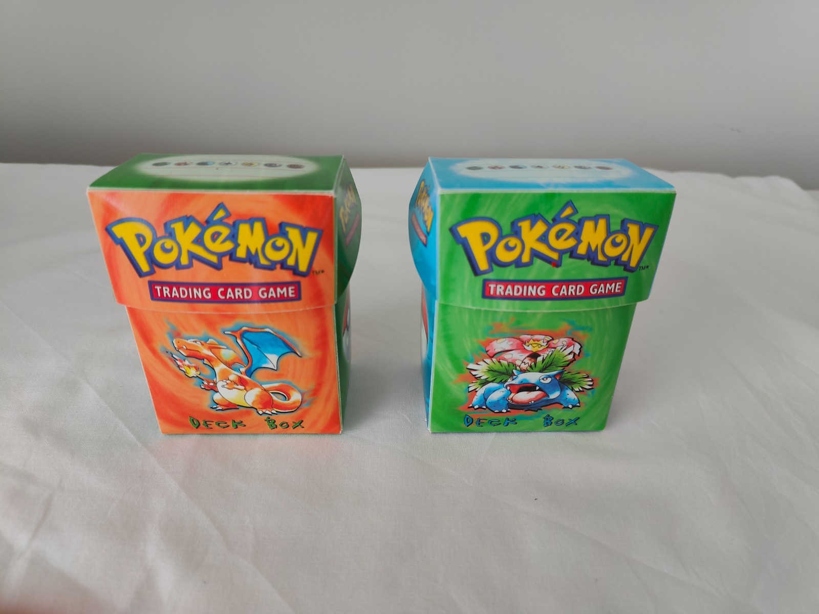 Vintage 1999 Pokemon TCG Deck Box Bundle Charizard & Venusaur WOTC Base set era