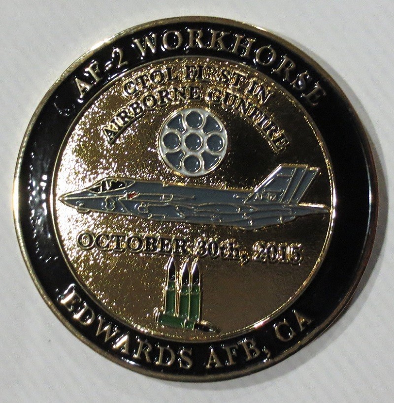 F-35 FLT TEST SQUADRON 461st DEADLY JESTERS AF-2 AKA WORKHORSE CHALLENGE COIN