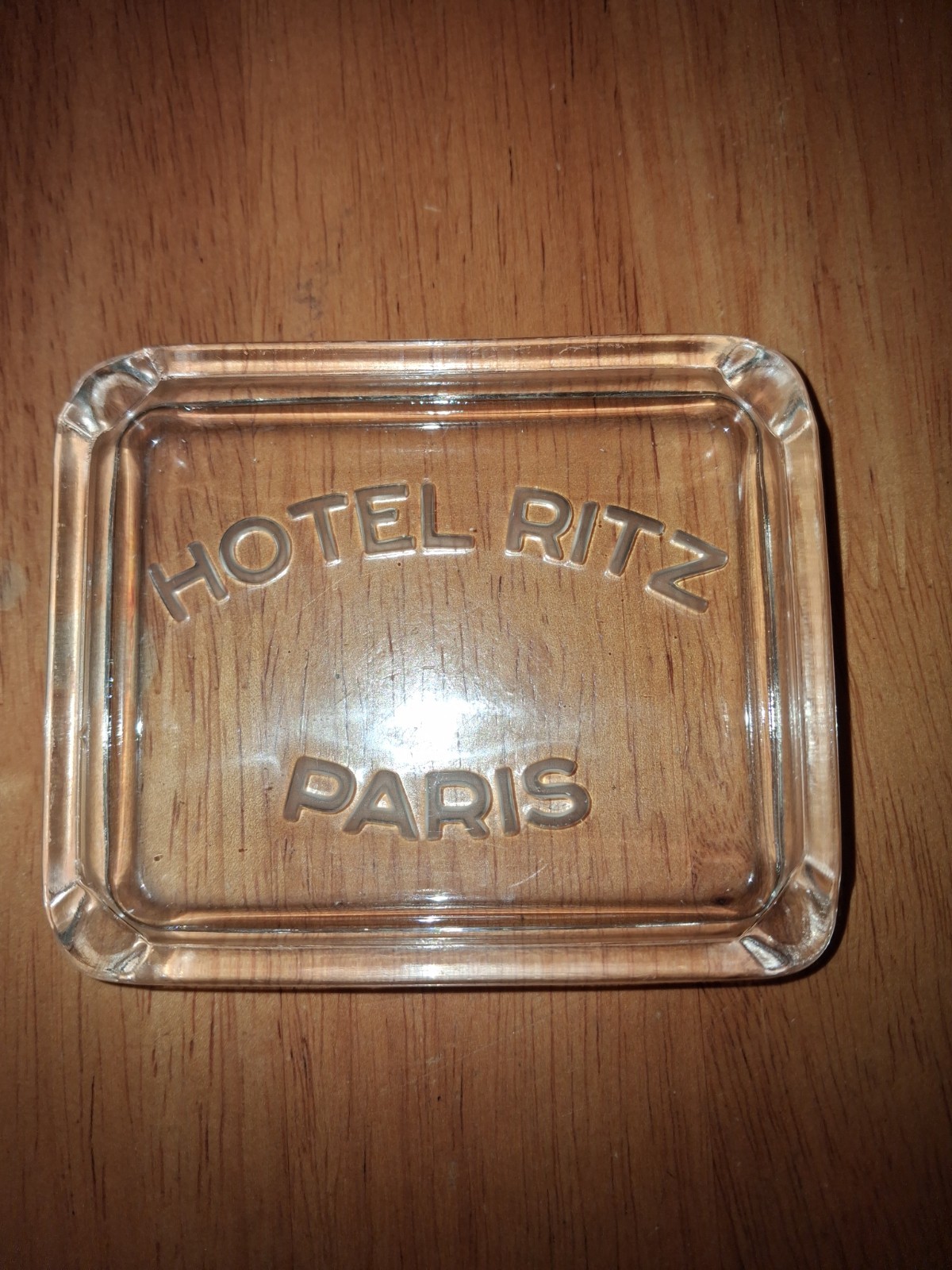 Vintage Hotel Ritz Paris Glass Ashtray 1930s Beautiful Art Deco Estate RARE