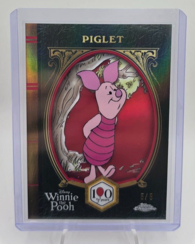 2026 Topps Chrome Disney - Piglet - 100 Years of Winnie the Pooh - Red /5 - SSP