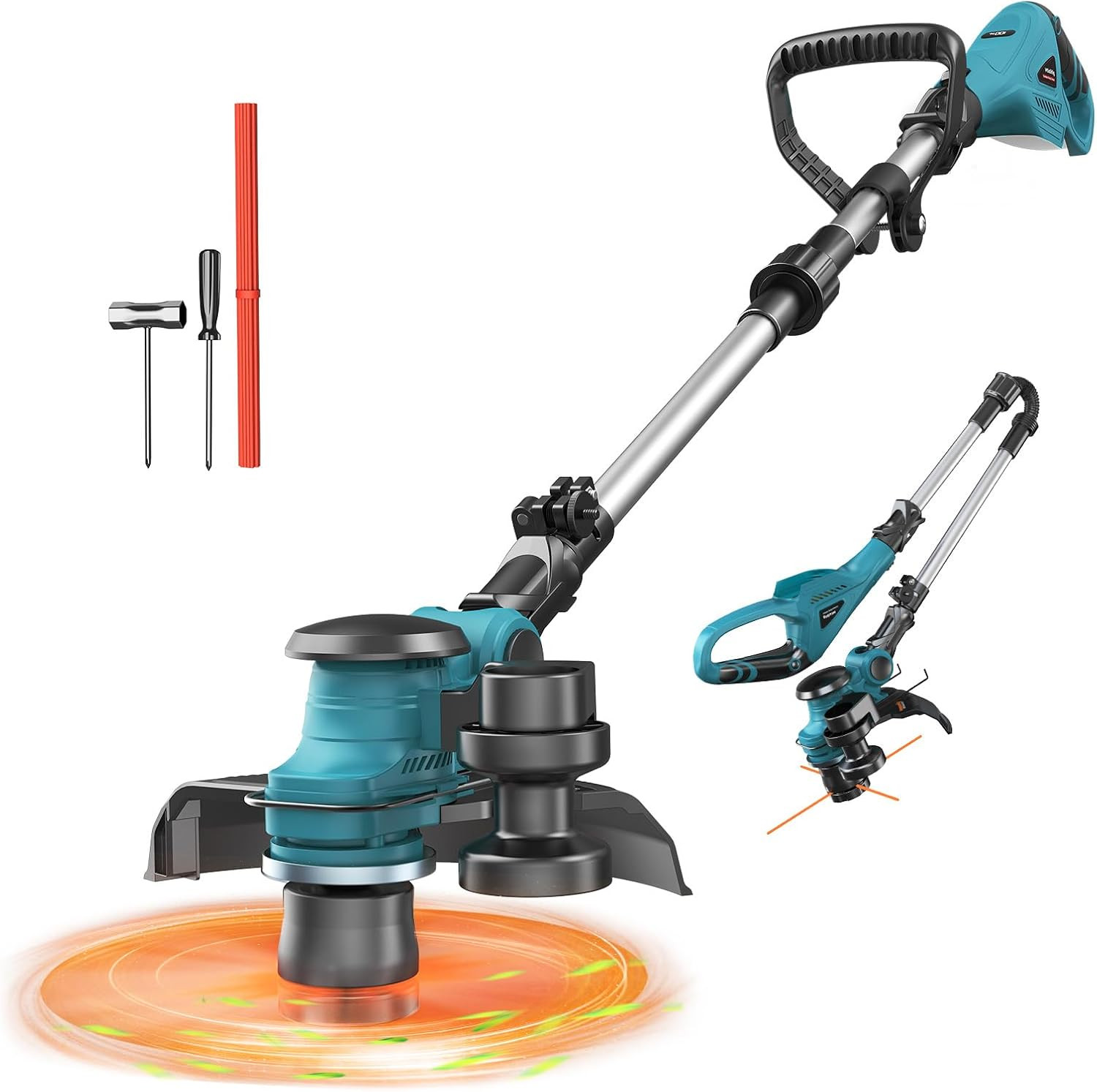 Cordless String Trimmer Compatible with Makita 18V (Tool Only),  12” 3-In-1 Weed