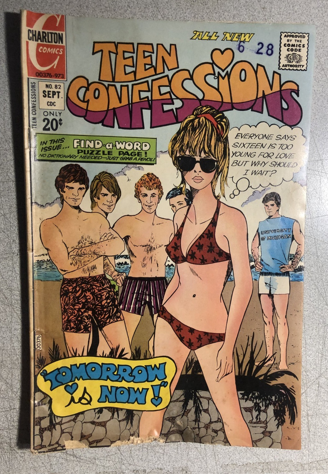 TEEN CONFESSIONS #82 (1973) Charlton Comics romance G/VG