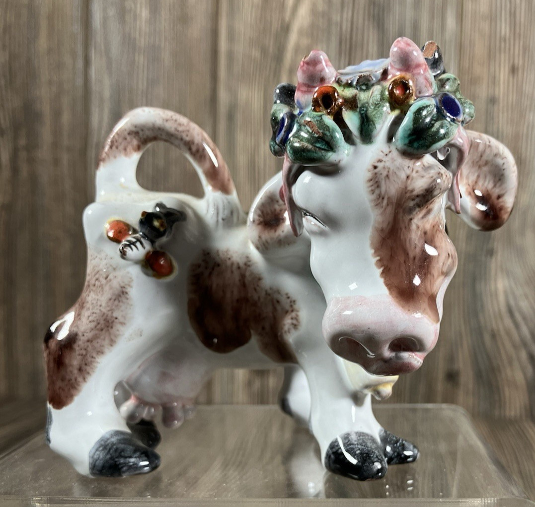 Leopold Anzengruber COW Figurine Vintage 1950\'s Keramik Wein Austrian Ceramic