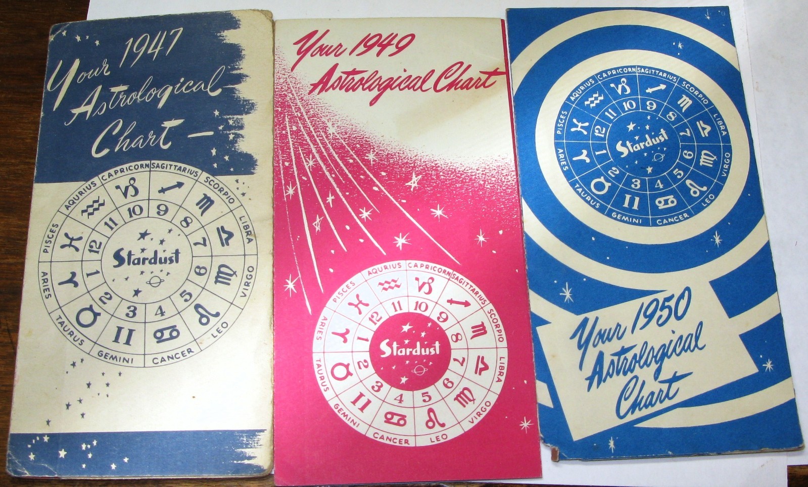 Vintage 1947, 1949-50 Stardust Astrological Chart, Women's Lingerie Ad, Brochure