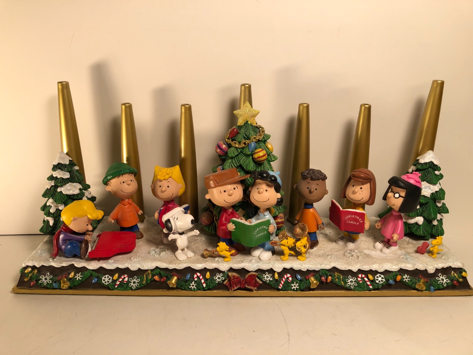 Danbury Mint PEANUTS CHRISTMAS CANDELABRA As-Is See Description