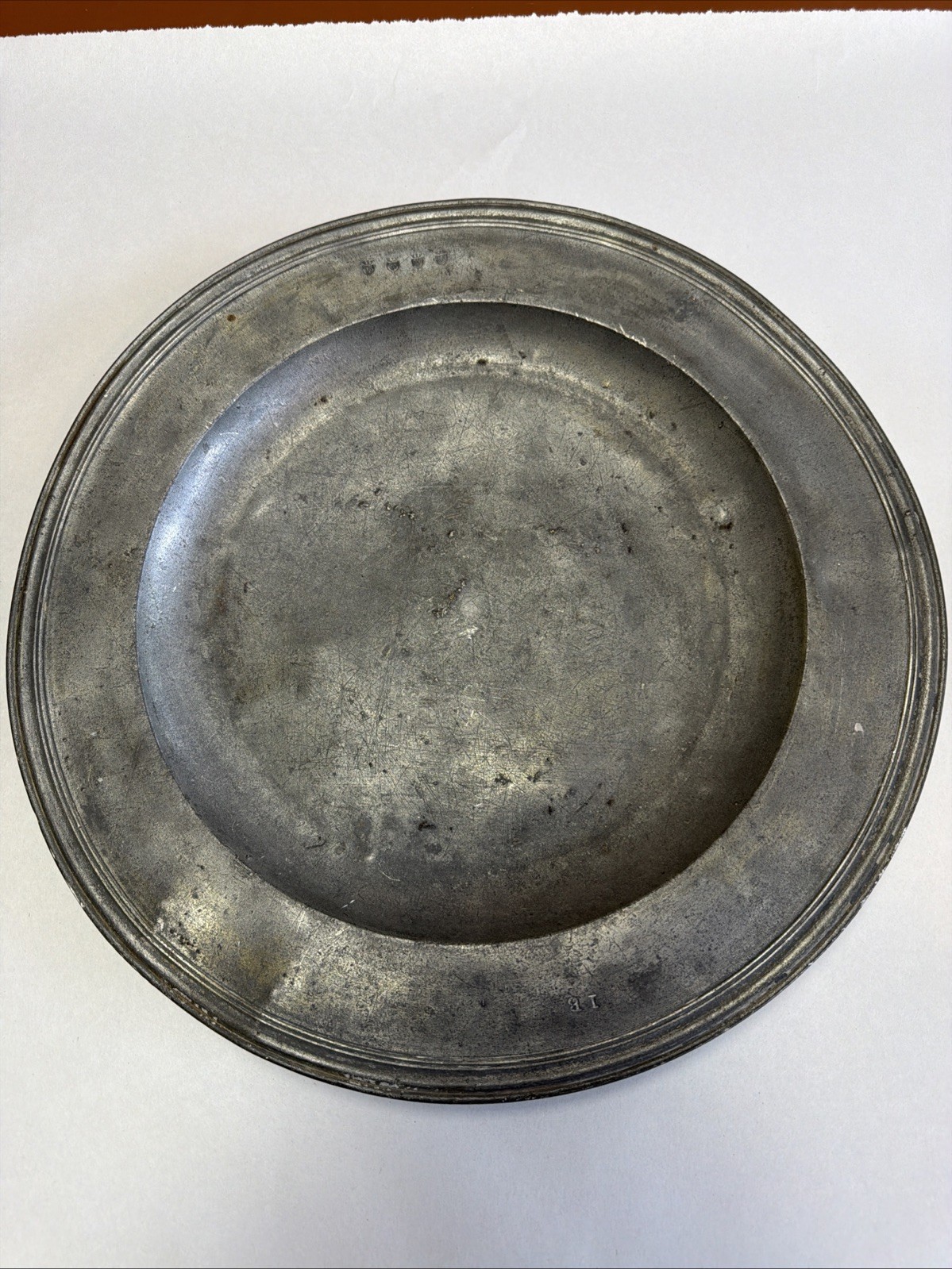 Rare 17th Century Thomas King I London Pewter Charger Fully Signed