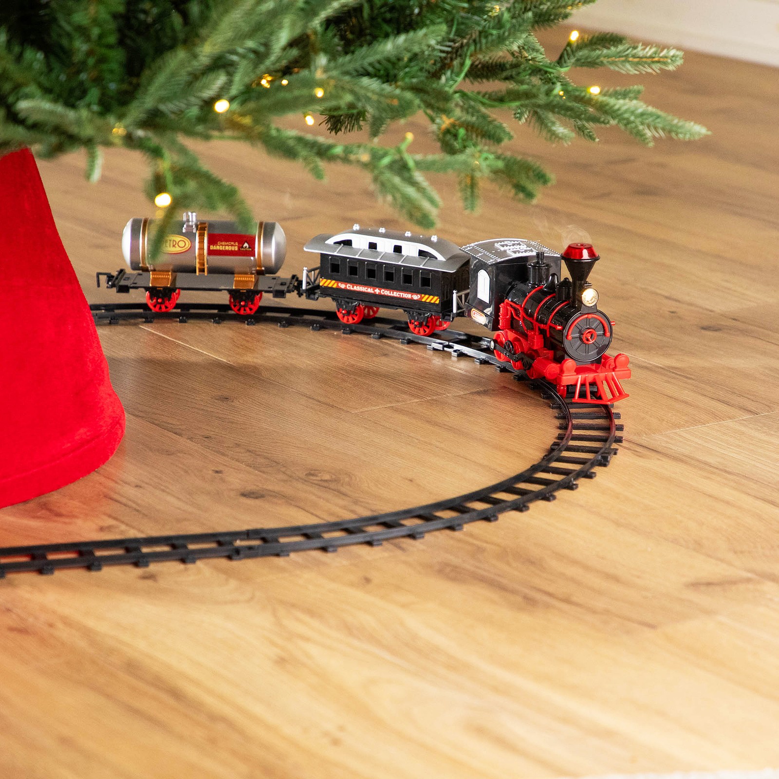 Northlight 13-Piece Battery Lighted Animated Christmas Express Train Set Sound
