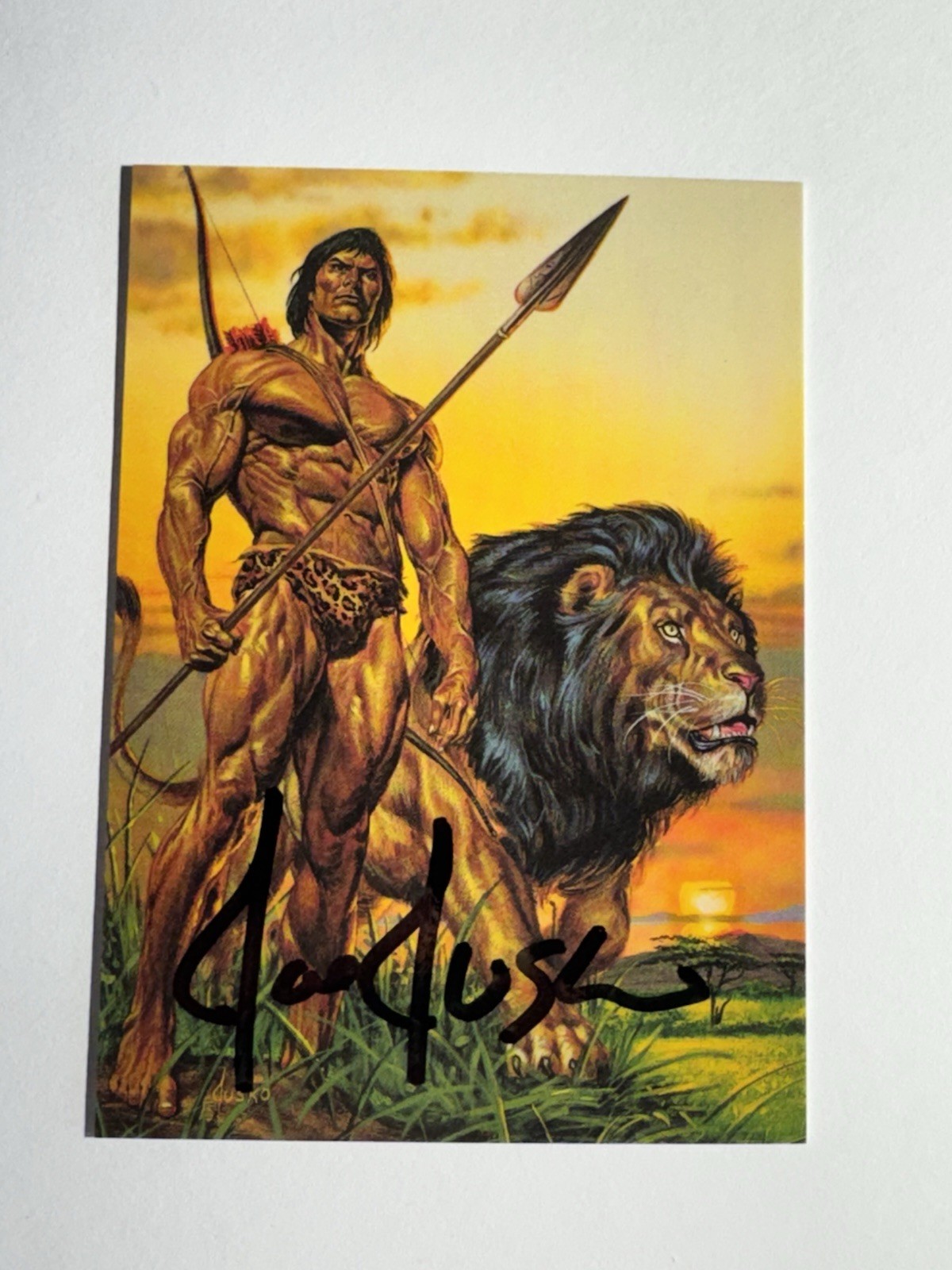 ERB Edgar Rice Burroughs Collection I #41 Hand Signed Card By Joe Jusko Tarzan