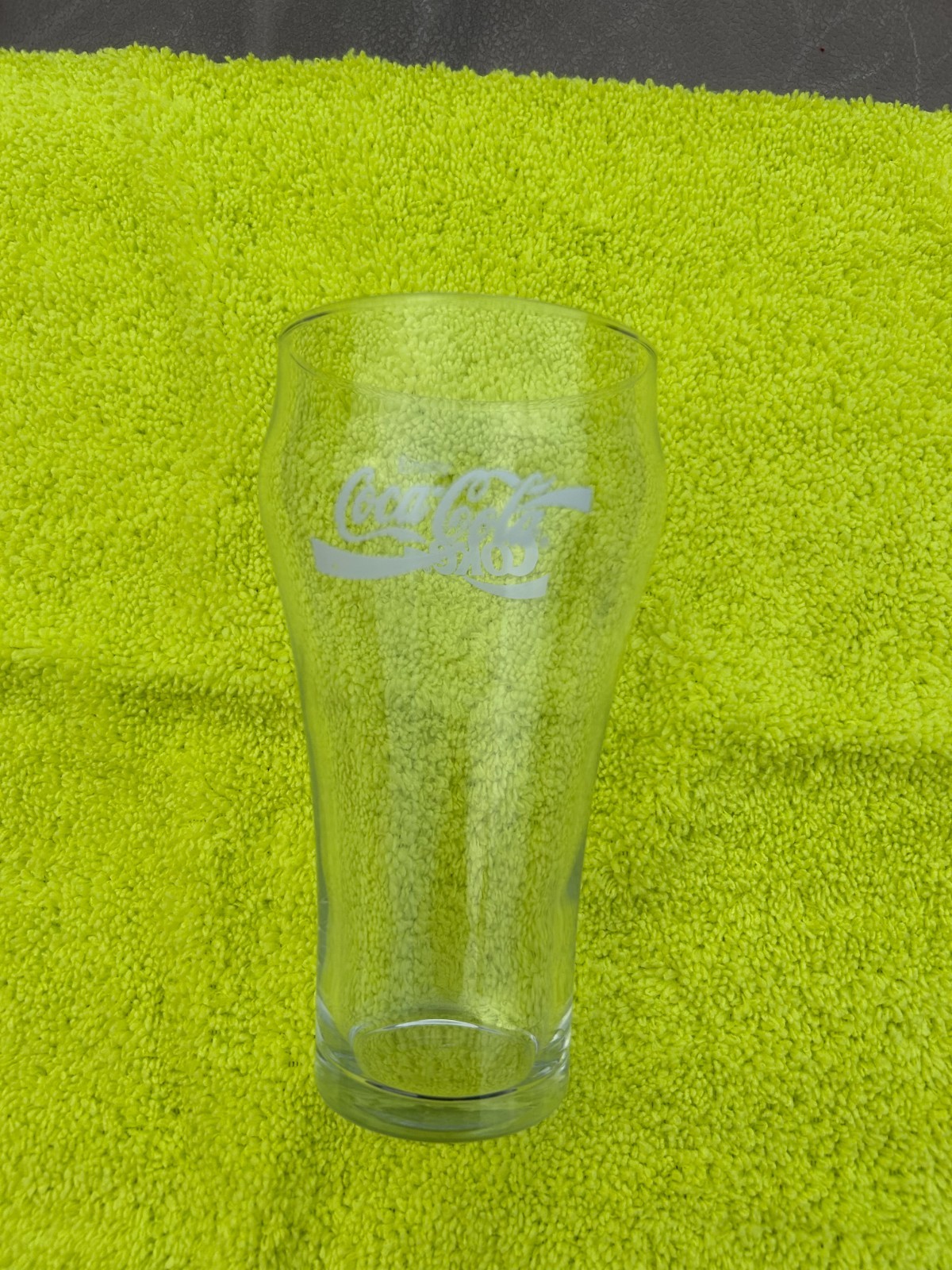 Vintage 1970s Enjoy Coca Cola Classic Bell Shaped Drinking Glass 20oz White Lett