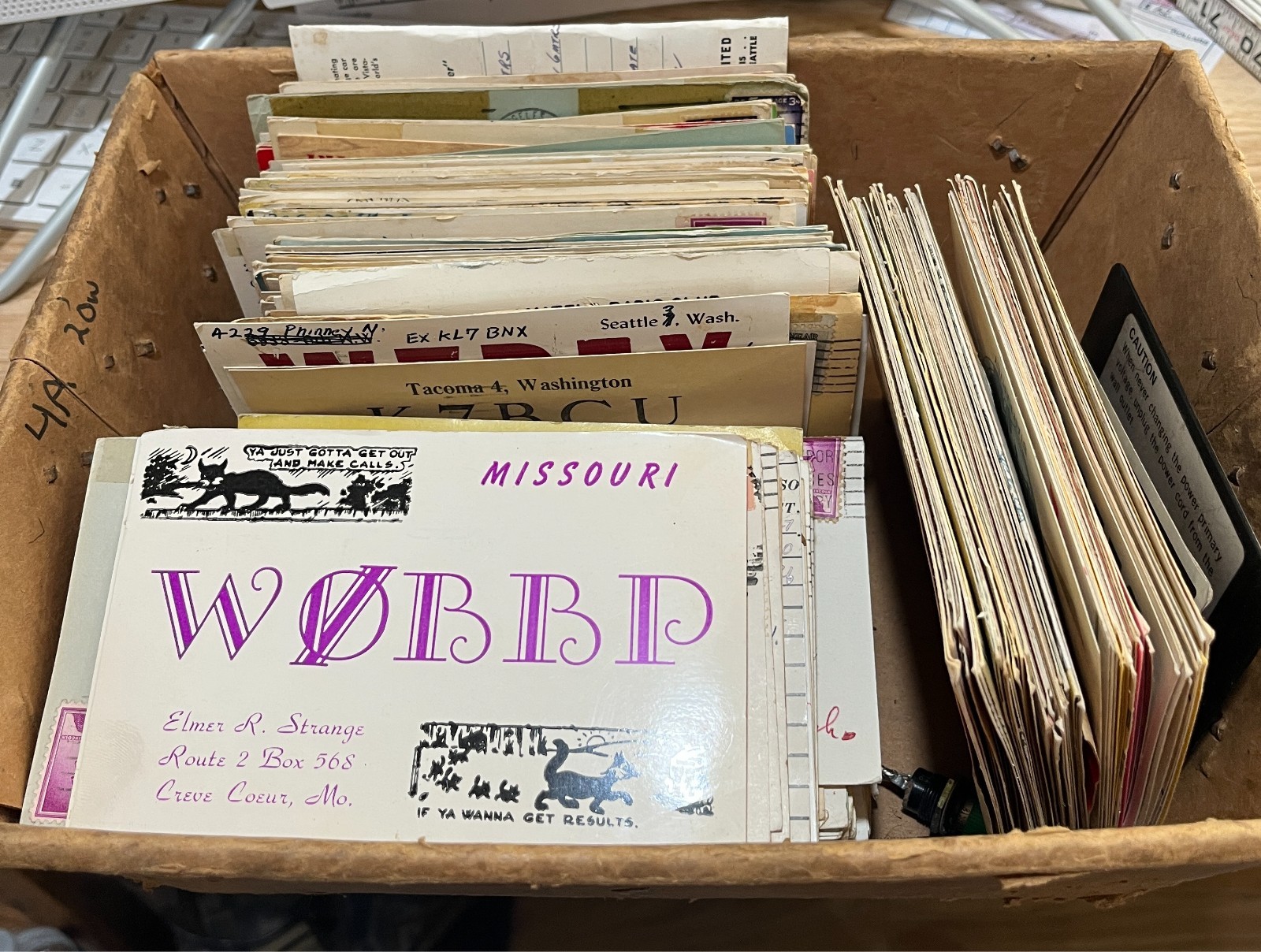 Lot of 300+ Ham Radio QSL Cards: Early-Middle 60's Pacific Northwest