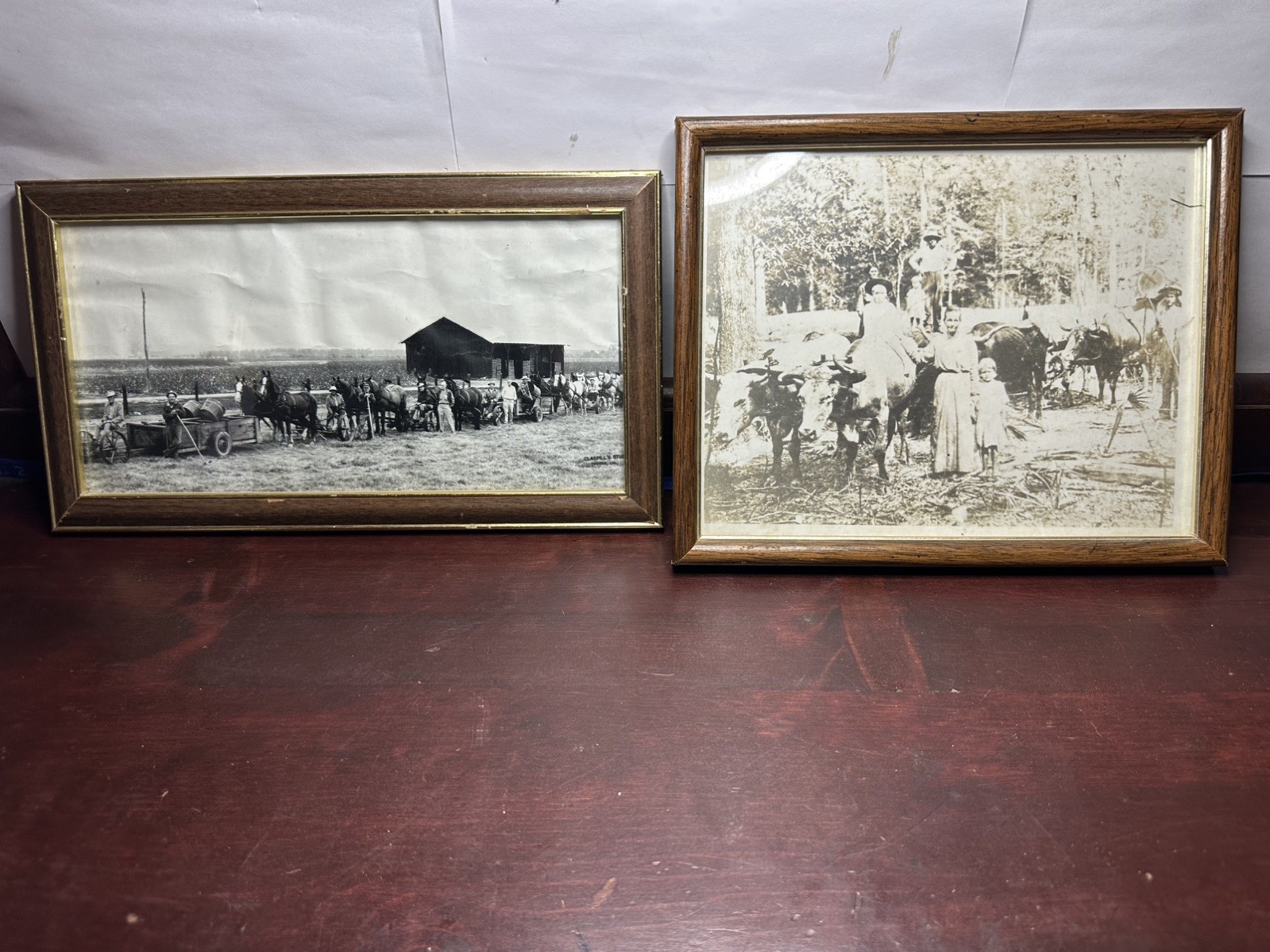 2 Vtg 1900s Photo American Settlers Homestead Western, Farmer’s In California 