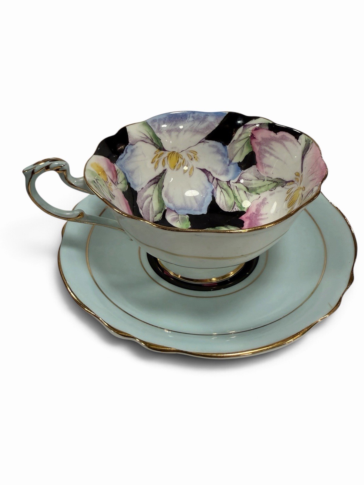 RARE Vintage Paragon Double Warrant Tea Cup & Saucer