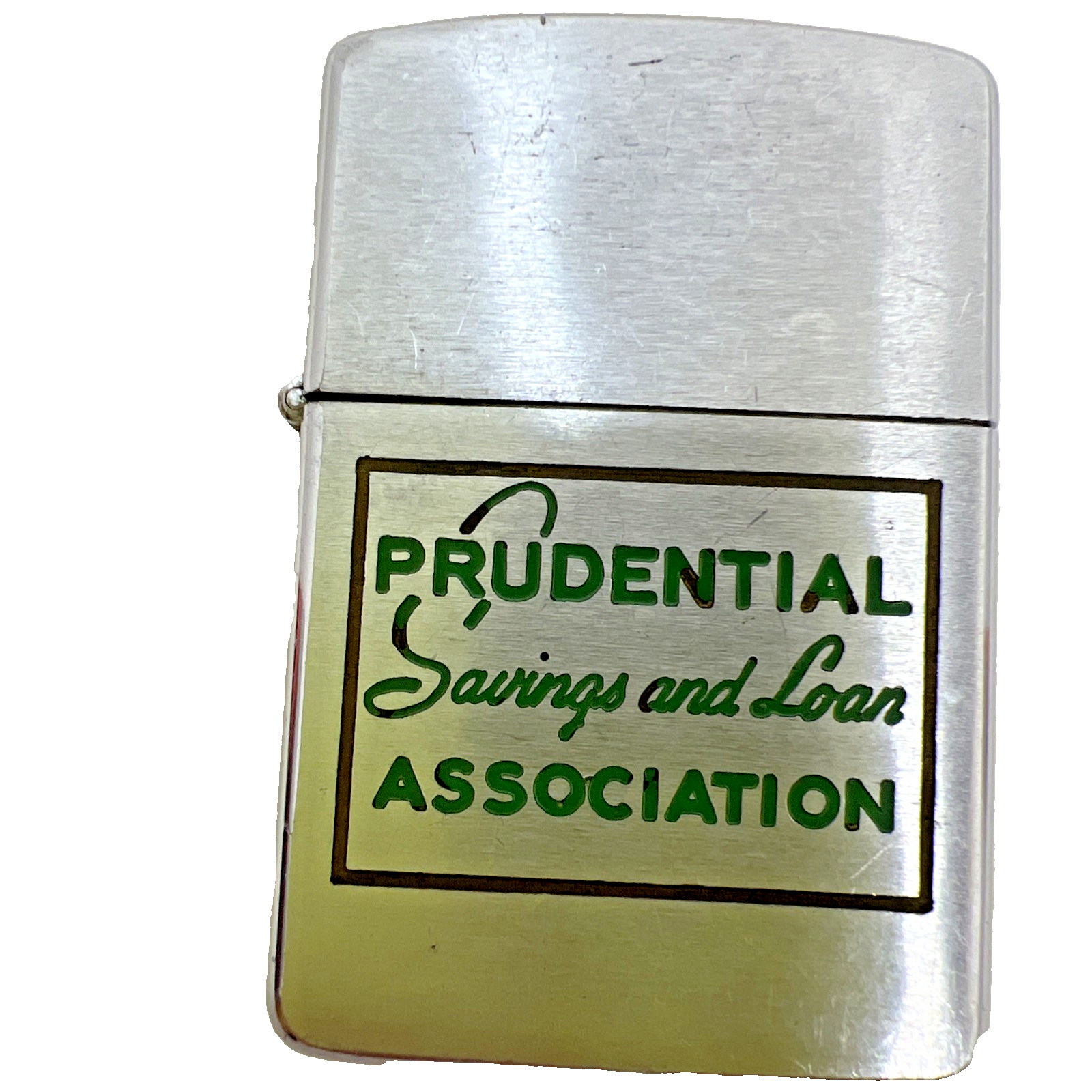 ZIPPO Vintage Lighter Etched with paint RARE Prudential Savings and Loan Ass\'n.