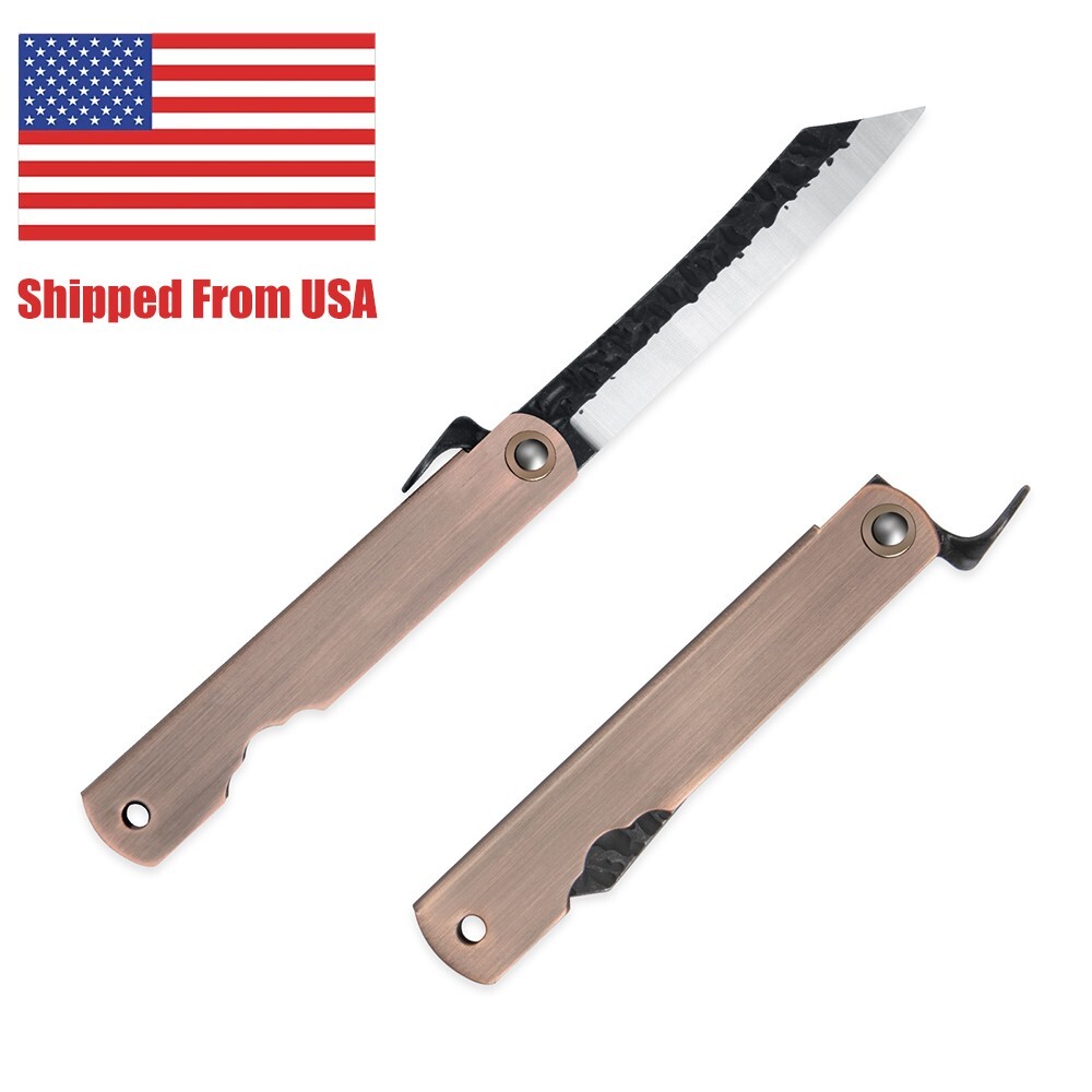 Folding Pocket Knife  Japanese Pocket Knife With Sheath Higonokami EDC Knives