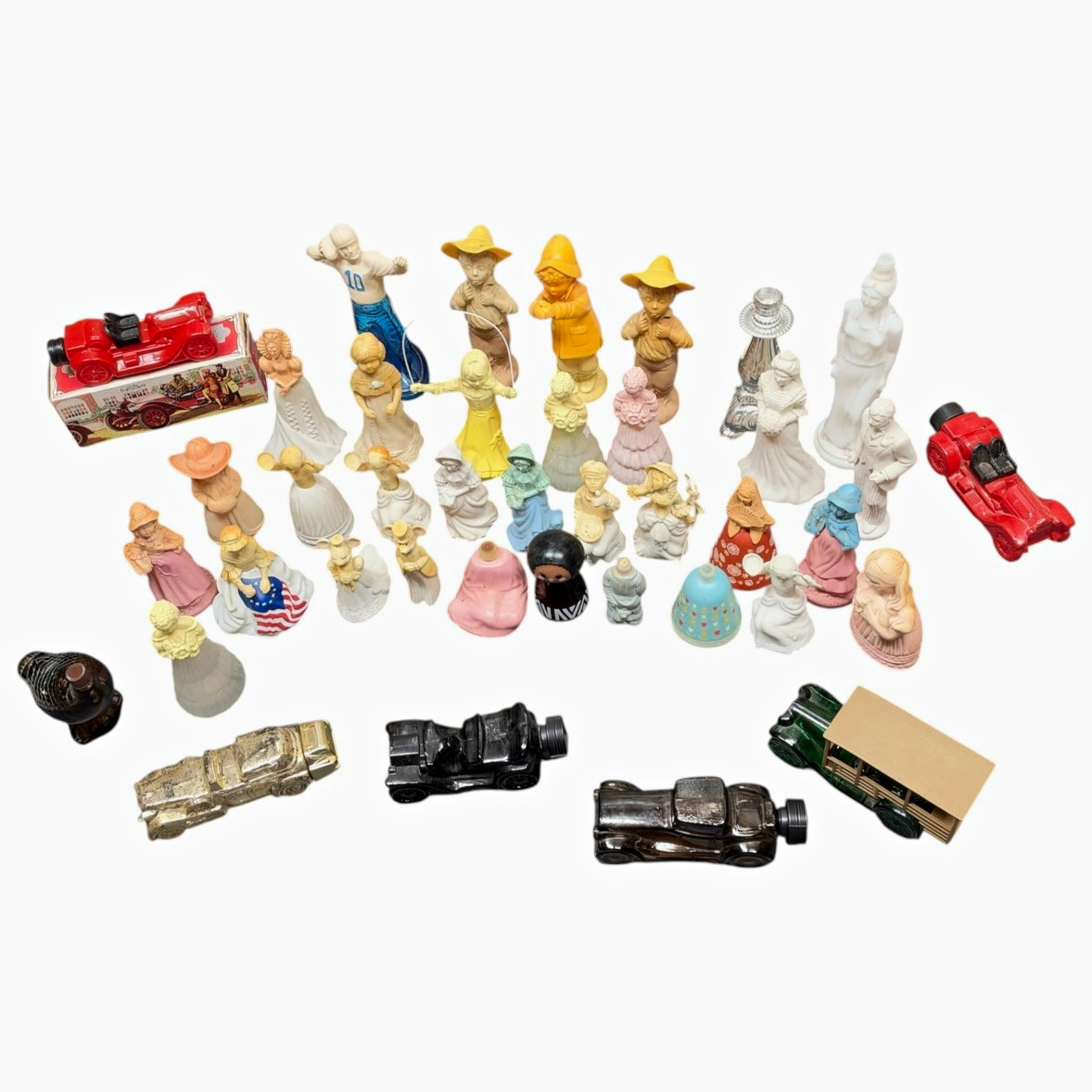 Up for sale is a fantastic instant collection of 42 empty Vintage Avon Decanters