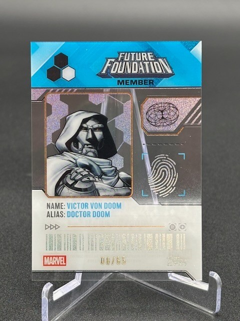 2026 Topps Finest Marvel Future Foundation ID Card Dr. Doom Fantastic Four