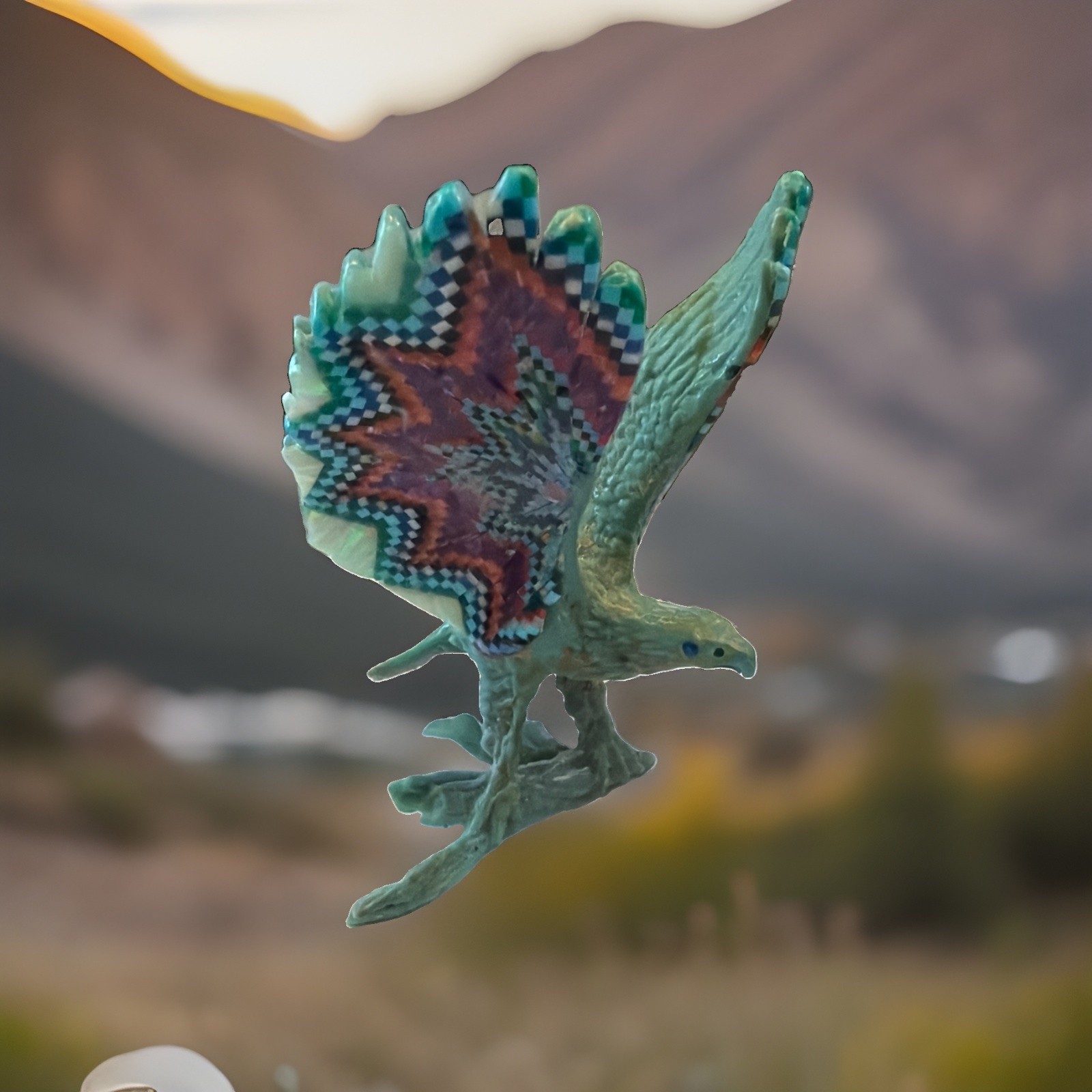 Native American Handcarved Turquoise Eagle, Native American