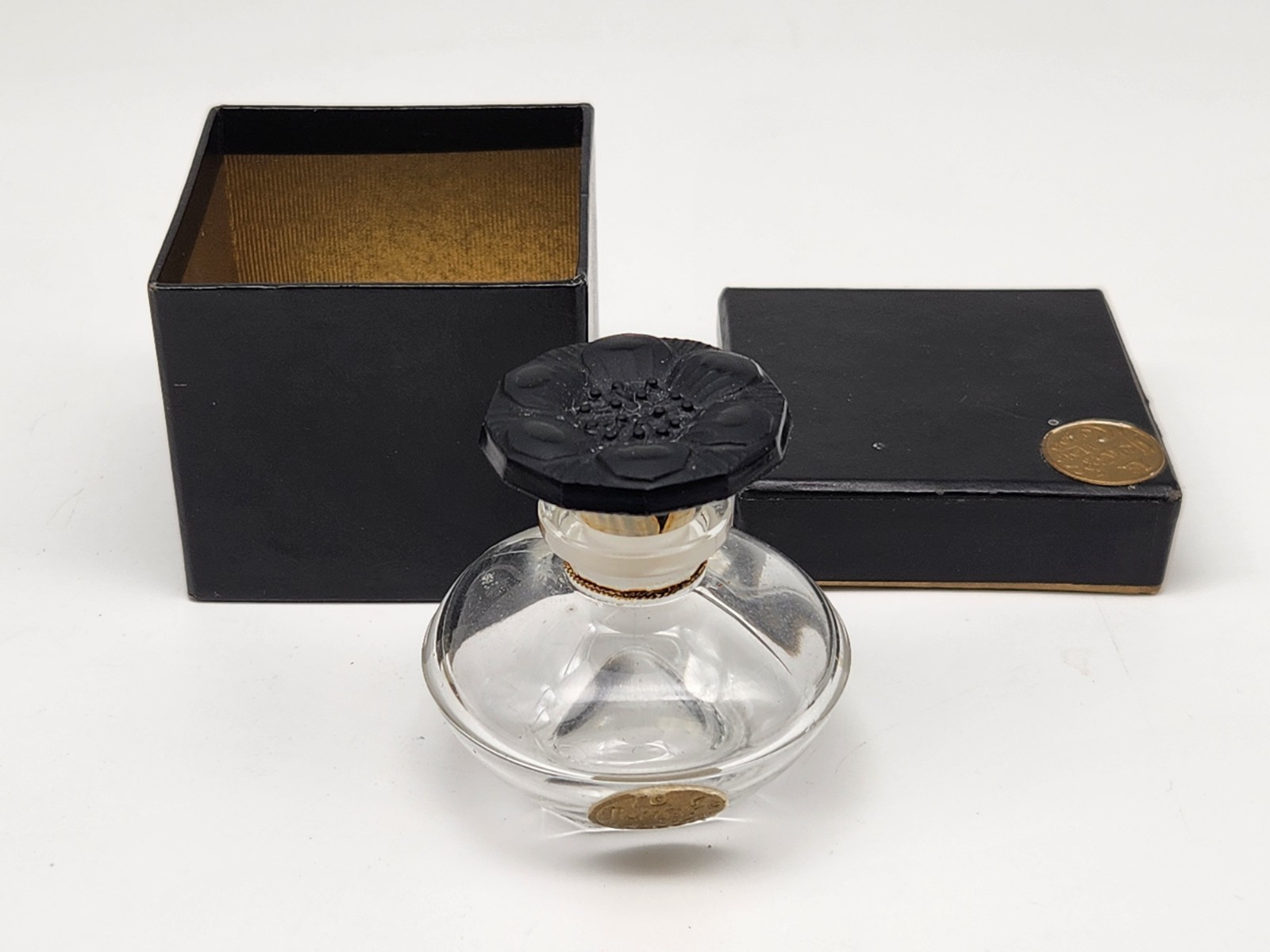 Vintage Caron Le Narcisse Noir Baccarat Crystal Bottle Made In France 2''H