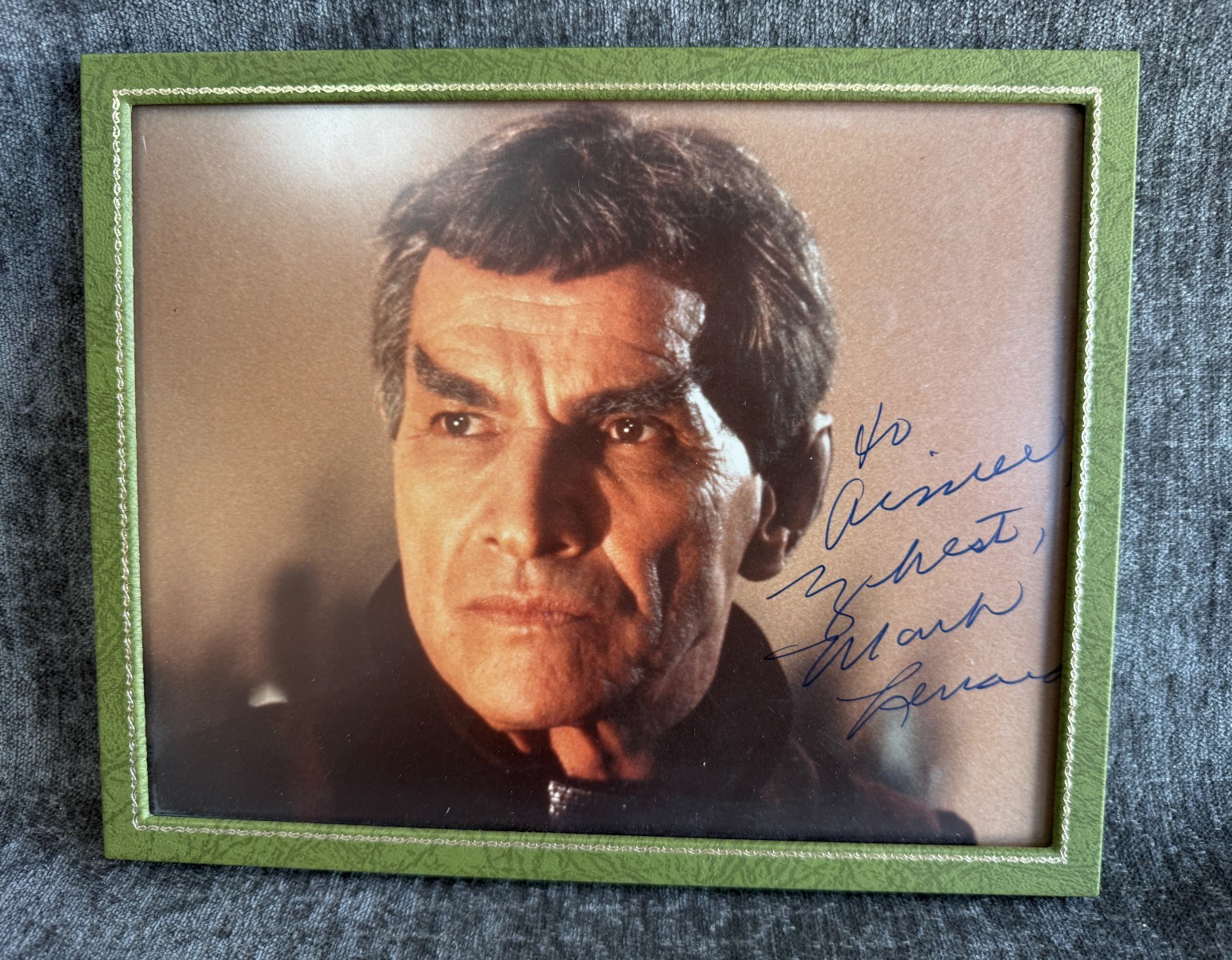 Vintage Mark Lenard Autographed Sarek Star Trek Photo Personalized To Aimee 8x10