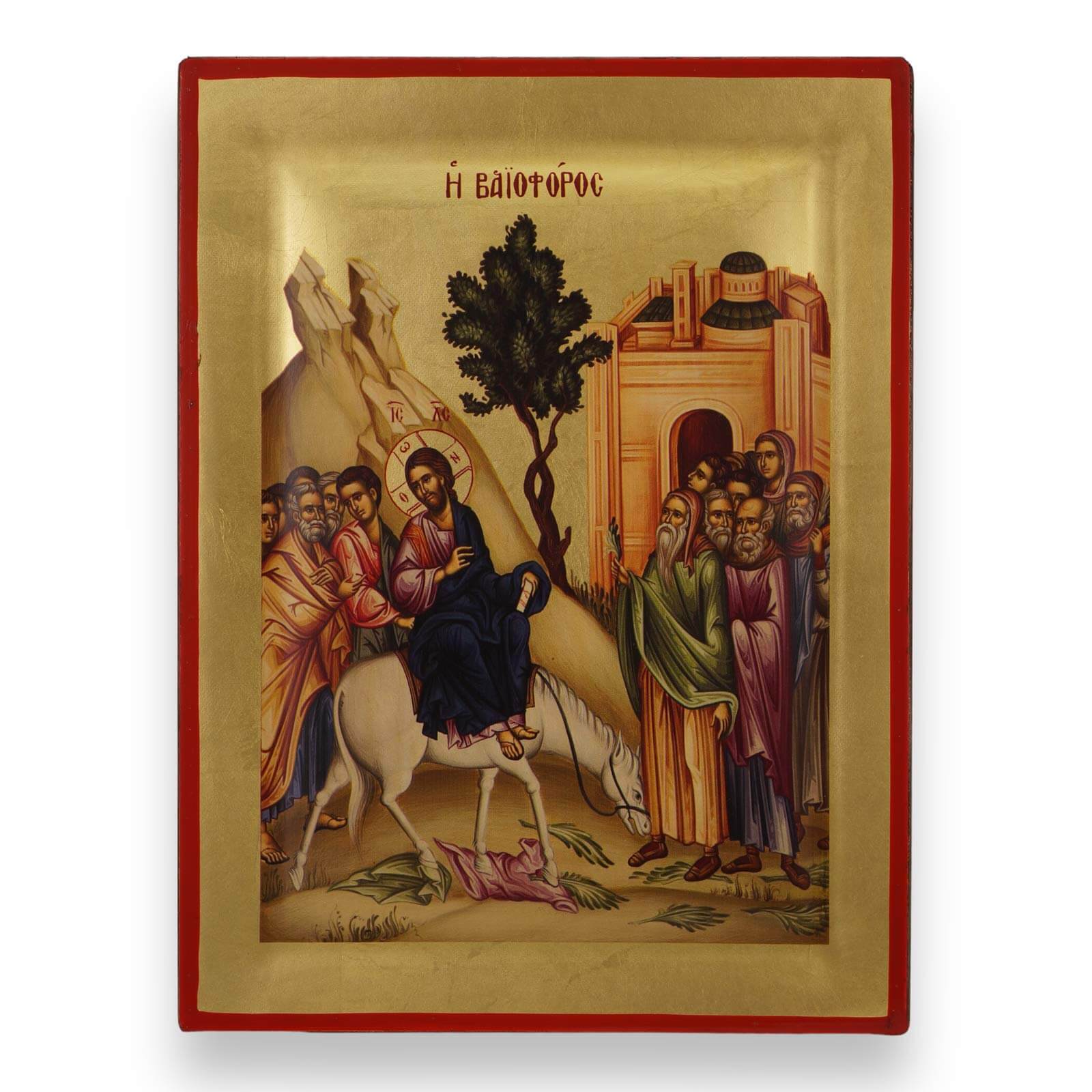 Entry into Jerusalem Icon - Premium Handmade Greek Orthodox Byzantine Icon