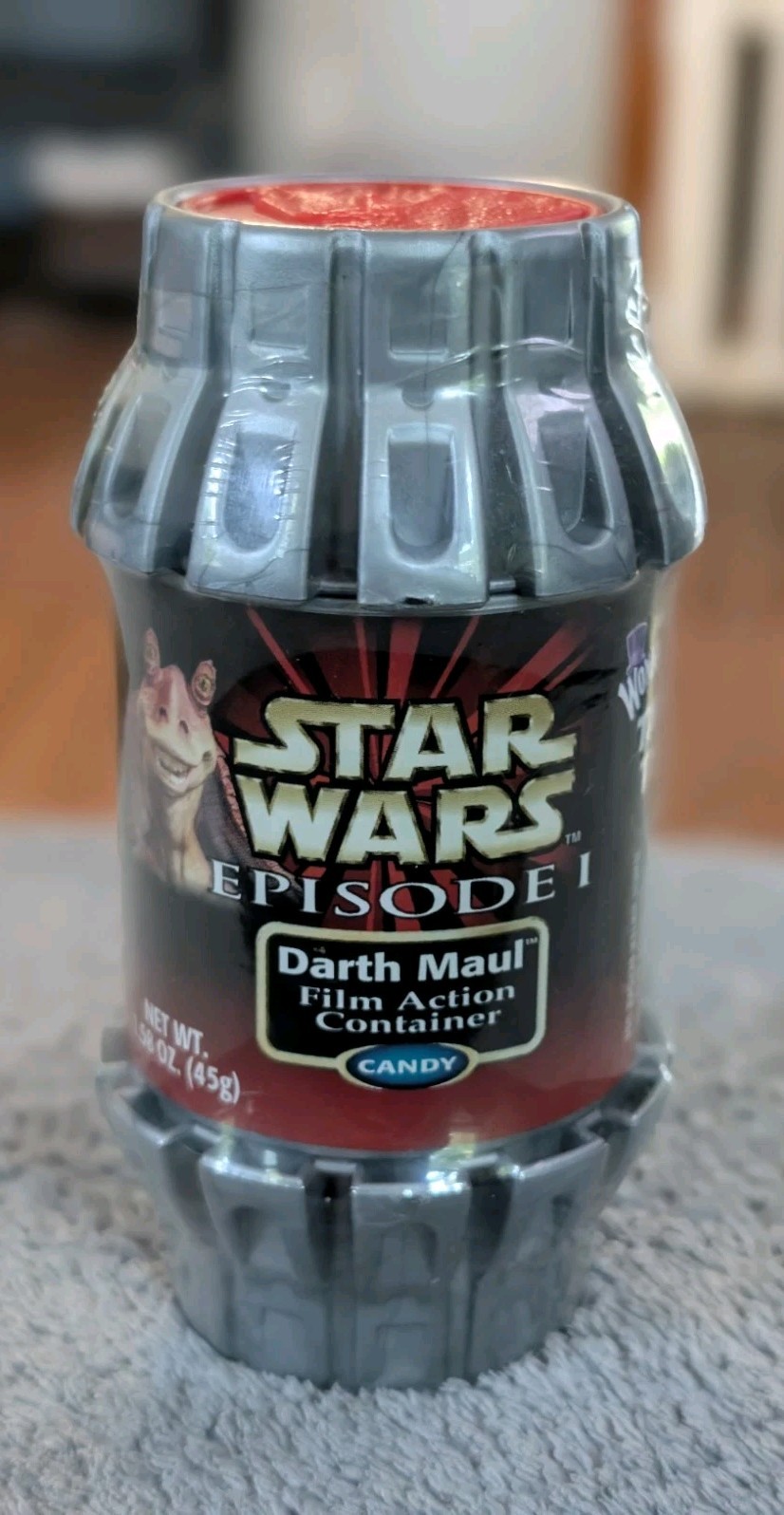 Vintage 1999 Star Wars Episode I Darth Maul Film Action Candy Container Wonka Se