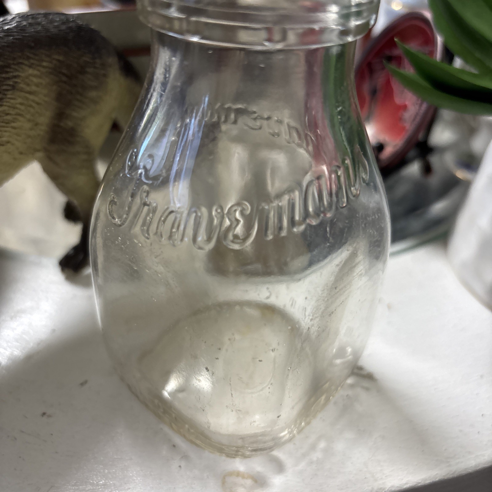 Graveman\'s Dairy Half Pint Milk Bottle - Cullman, AL Alabama Milk Bottle