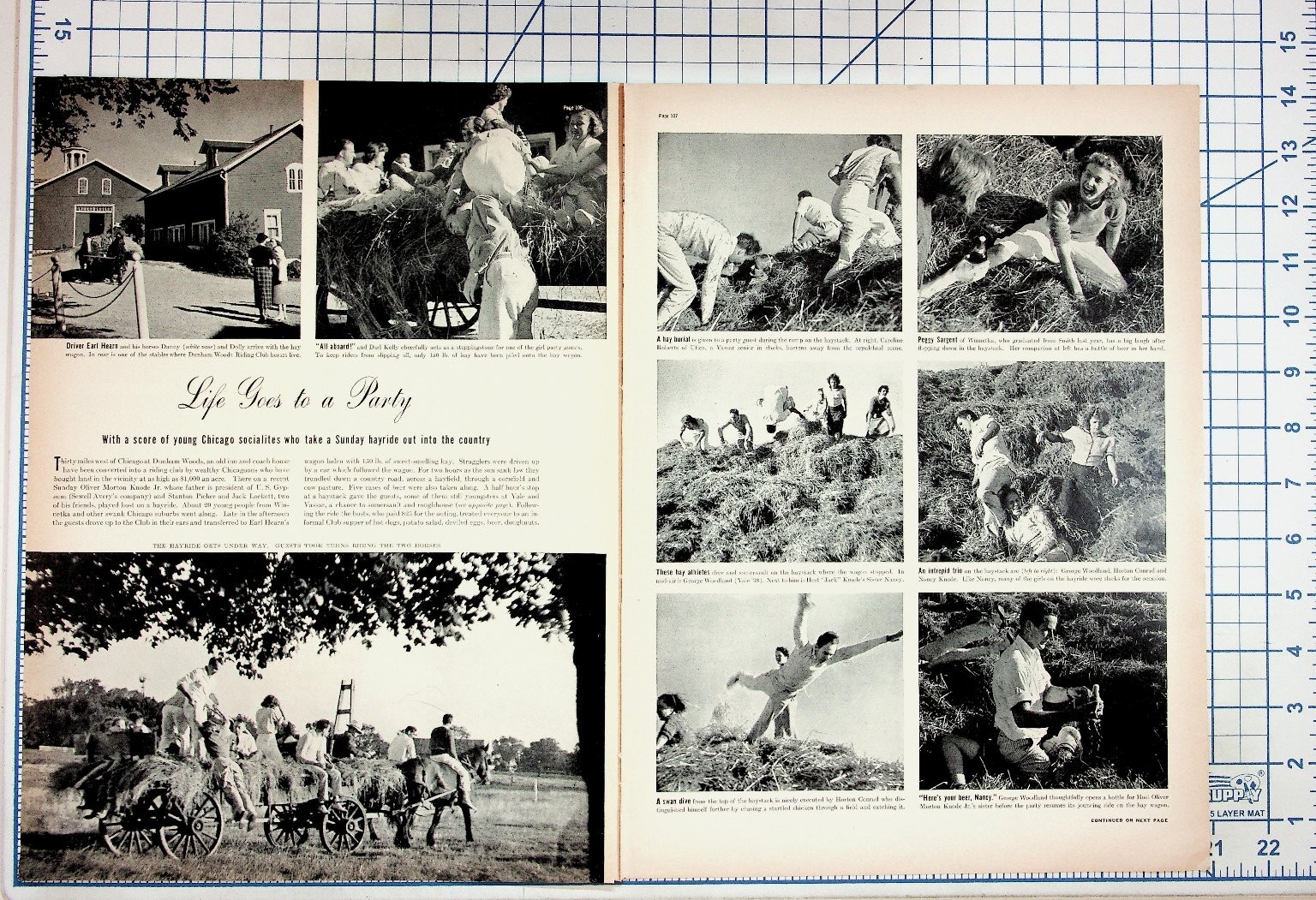 1930s Chicago Socialites Hayride Life Magazine Article Vintage Ephemera