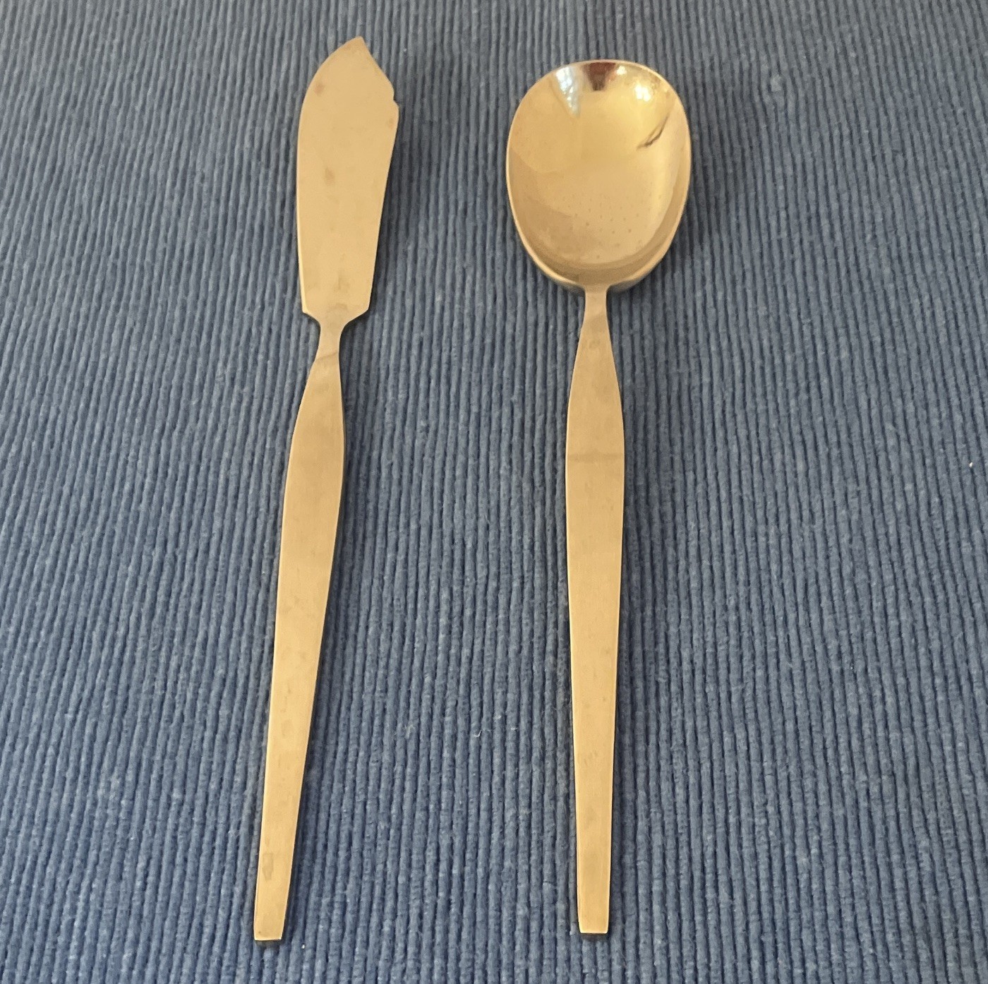 MCM Stanley Roberts Nobility Fish Knife and Ice Cream Spoon Stainless Japan 