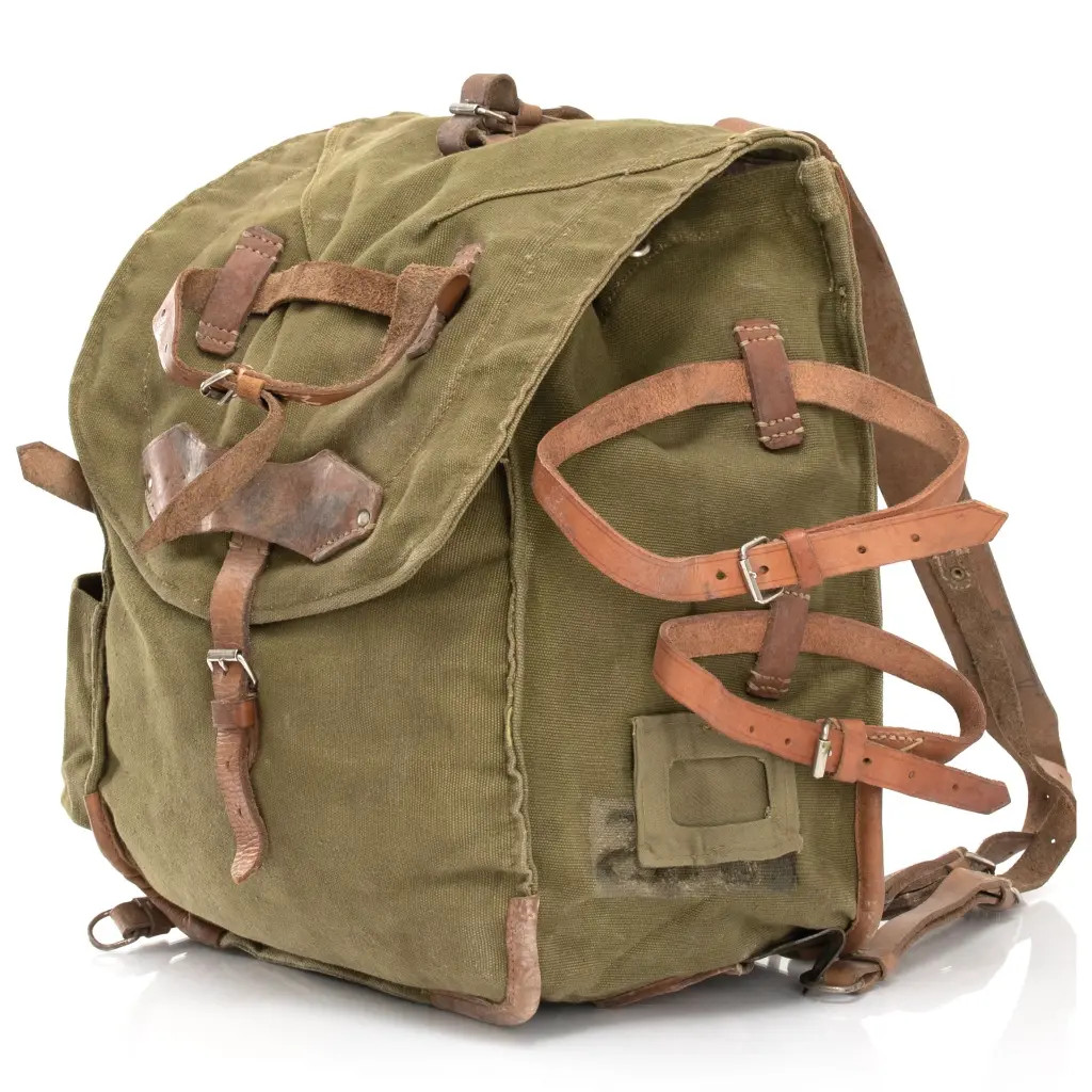 Surplus, Romanian Army Canvas Backpack, with Helmet Harness