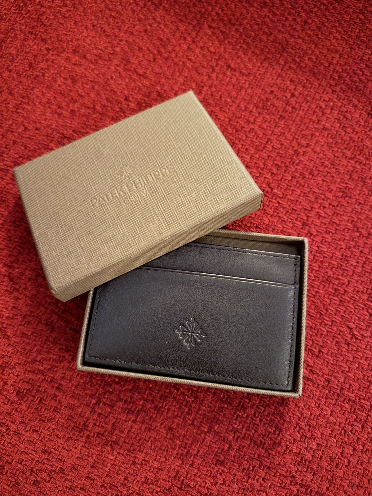 Patek Philippe Calatrava Black Calfskin Cardholder Card Wallet - AD VIP Gift