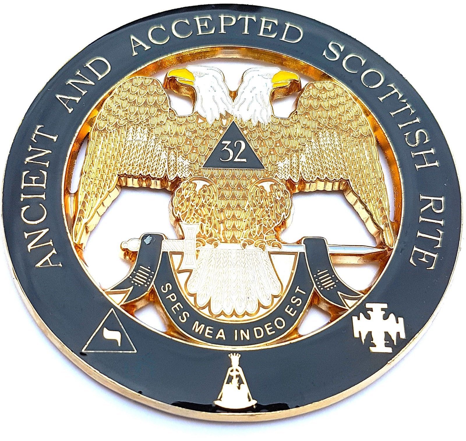 Masonry 32nd Degree Cut Out Car Emblem Scottish Rite Auto Rear Emblem Masonic