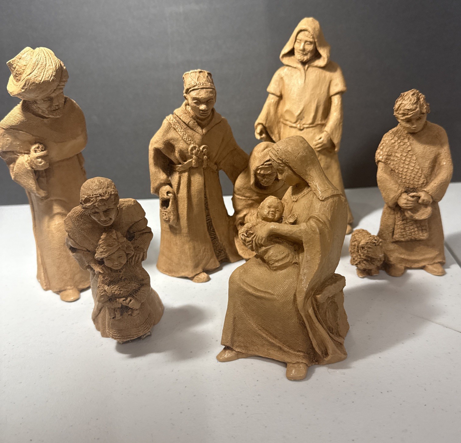 Abbey Press 1974 Christmas Nativity Set Mary Joseph Baby Wise Men Shephard Boys