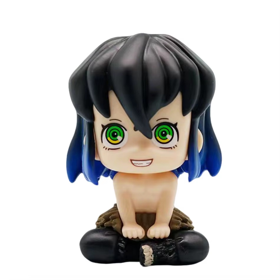 Cute Demon Slayer Look Up Figures Set Tanjiro Nezuko Zenitsu Giyuu Model 80c