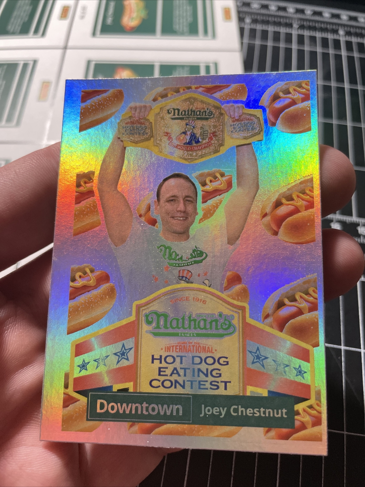 Joey Chestnut Hot Dog Eating Contest 2023 Custom REFRACTOR