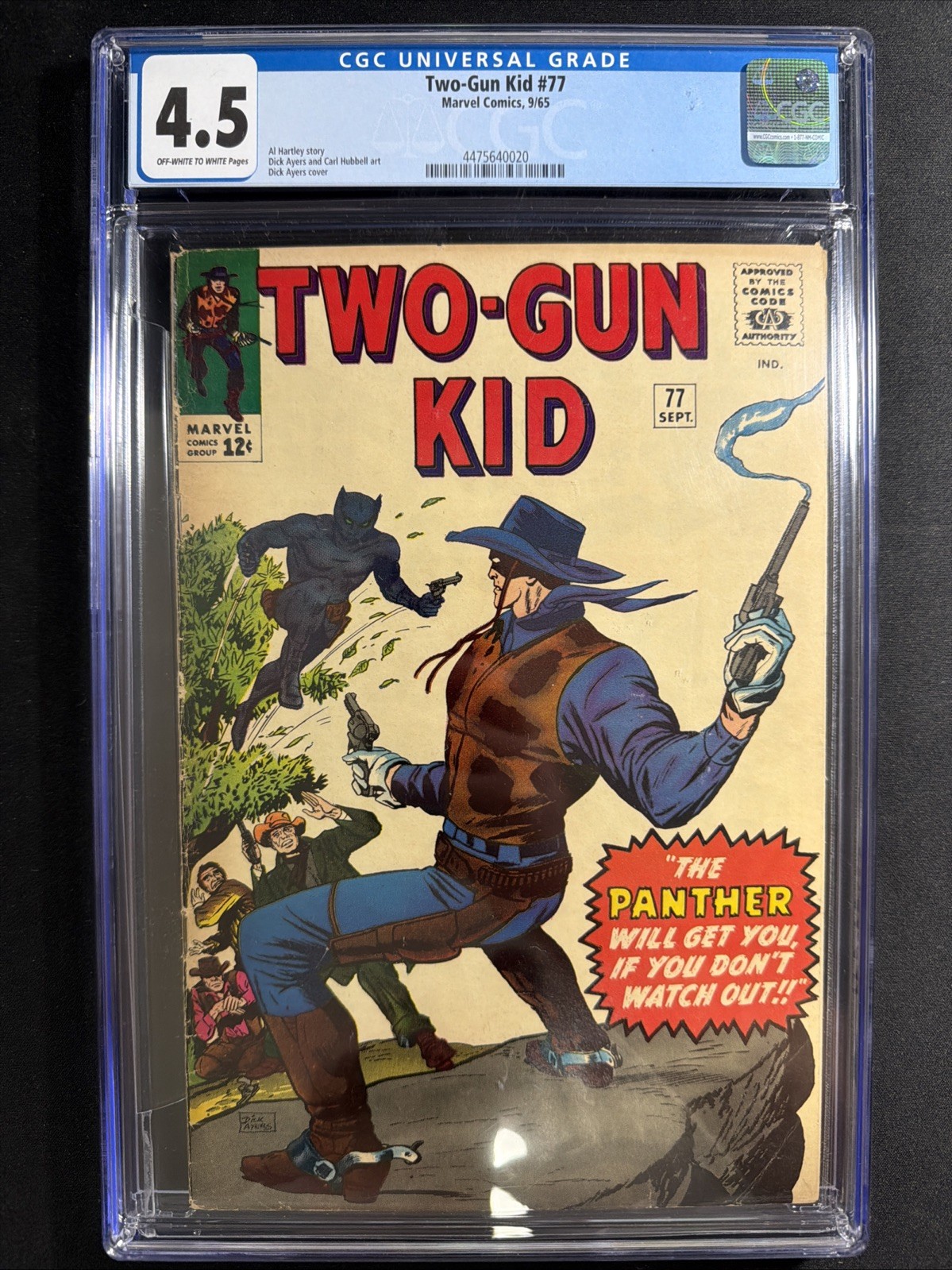 TWO-GUN KID #77 CGC 4.5 1965 Marvel 1st Prototype Appearance BLACK PANTHER *S10