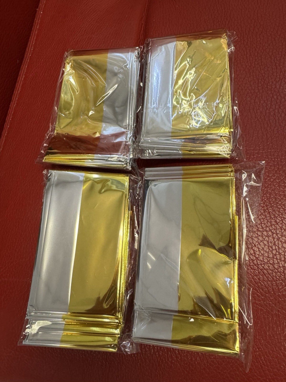 4-Pack Emergency Hypothermia Blankets – Sealed Survival Thermal Foil (NEW)