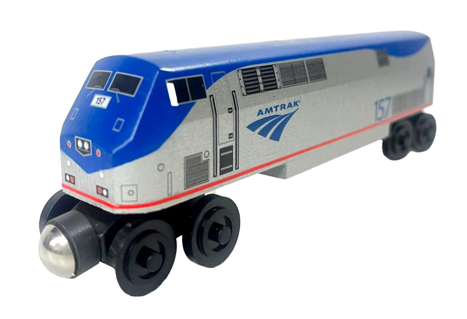 Whittle Shortline Wooden Amtrak Train GE P42 Genesis 157 6.75